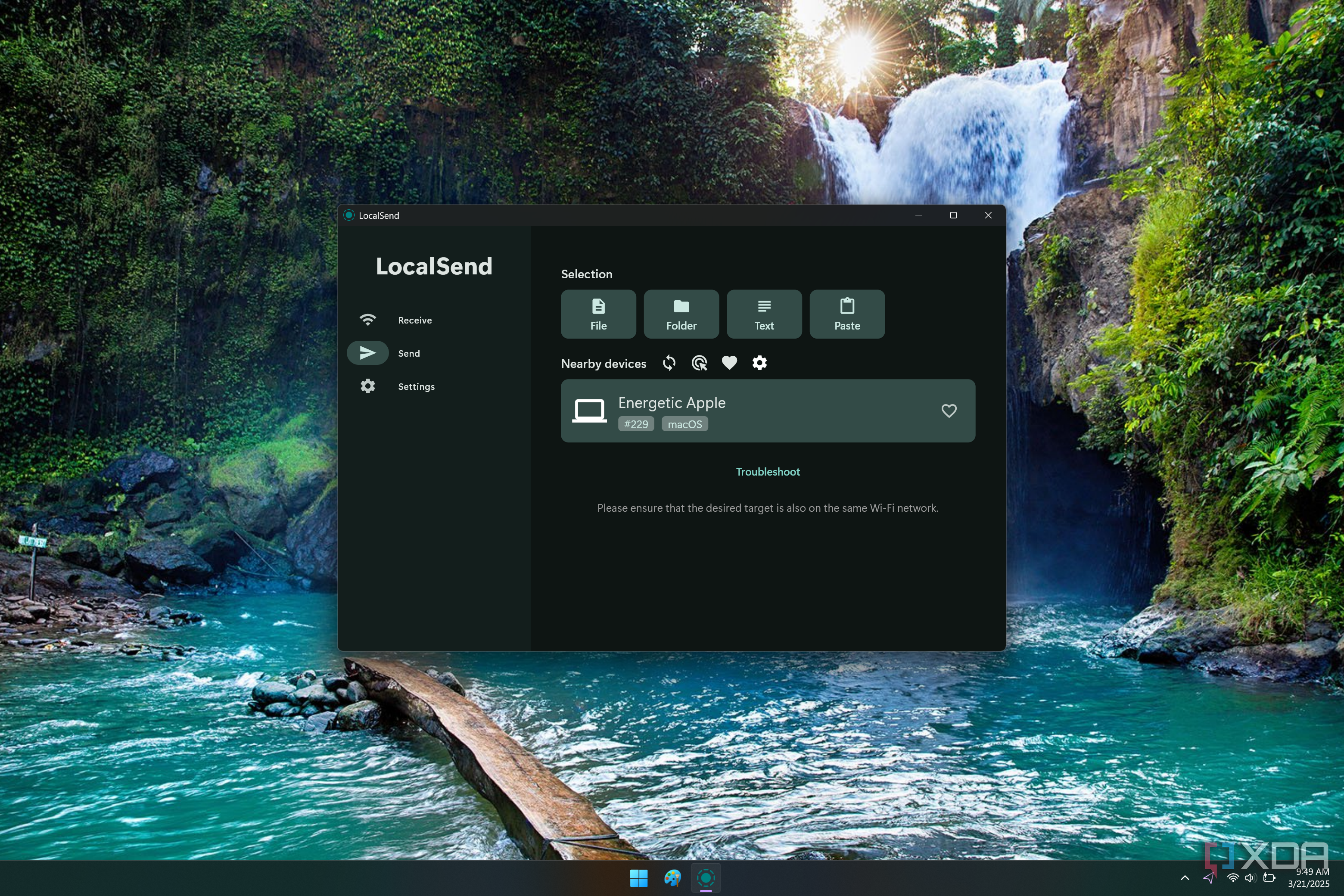 Captura de pantalla de locales que se ejecuta en Windows 11