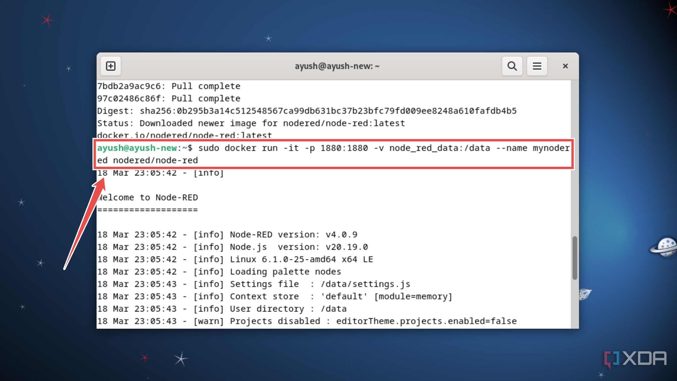 Deploying the Node-RED container