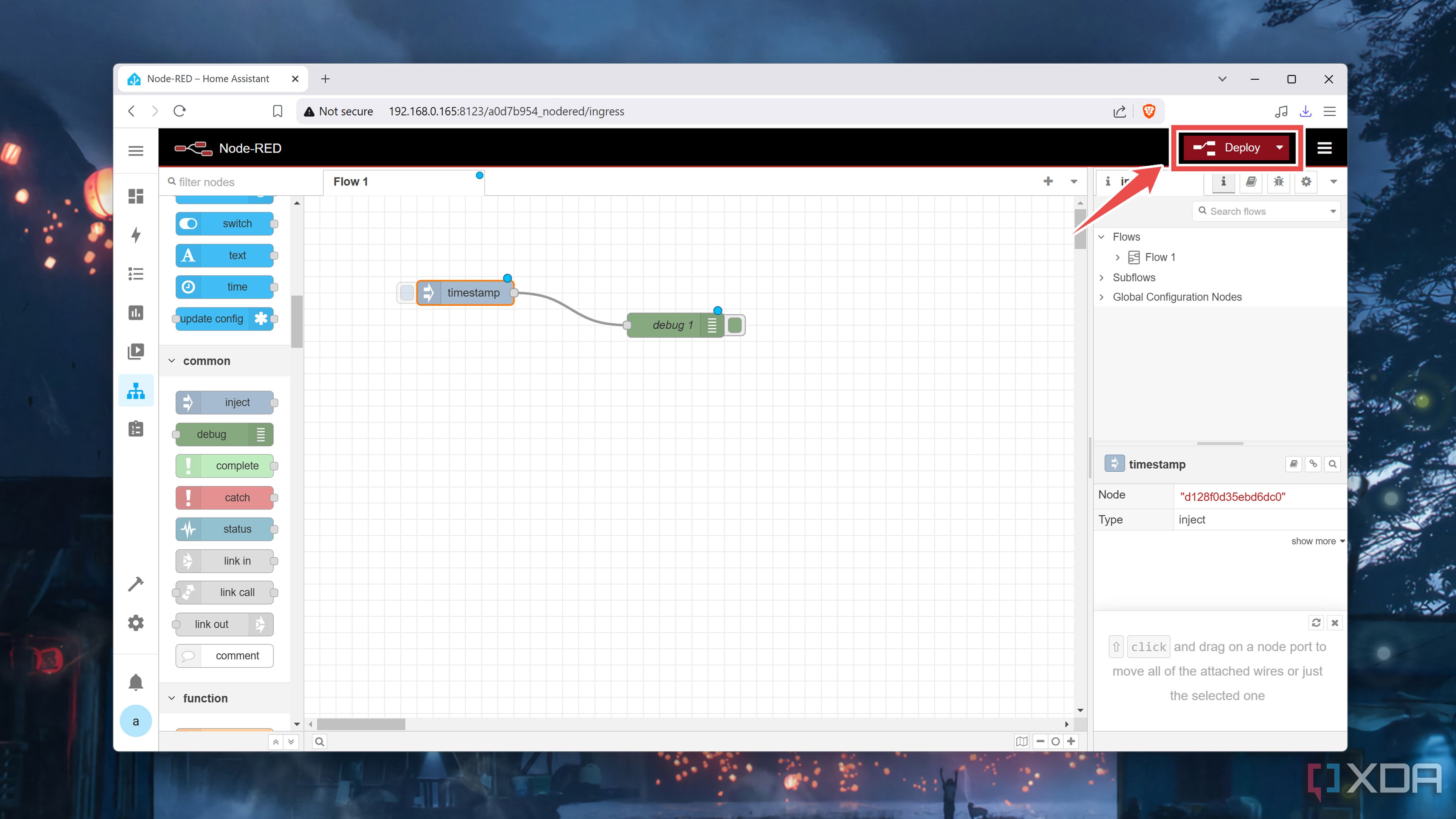 Deploying a Node-RED automation