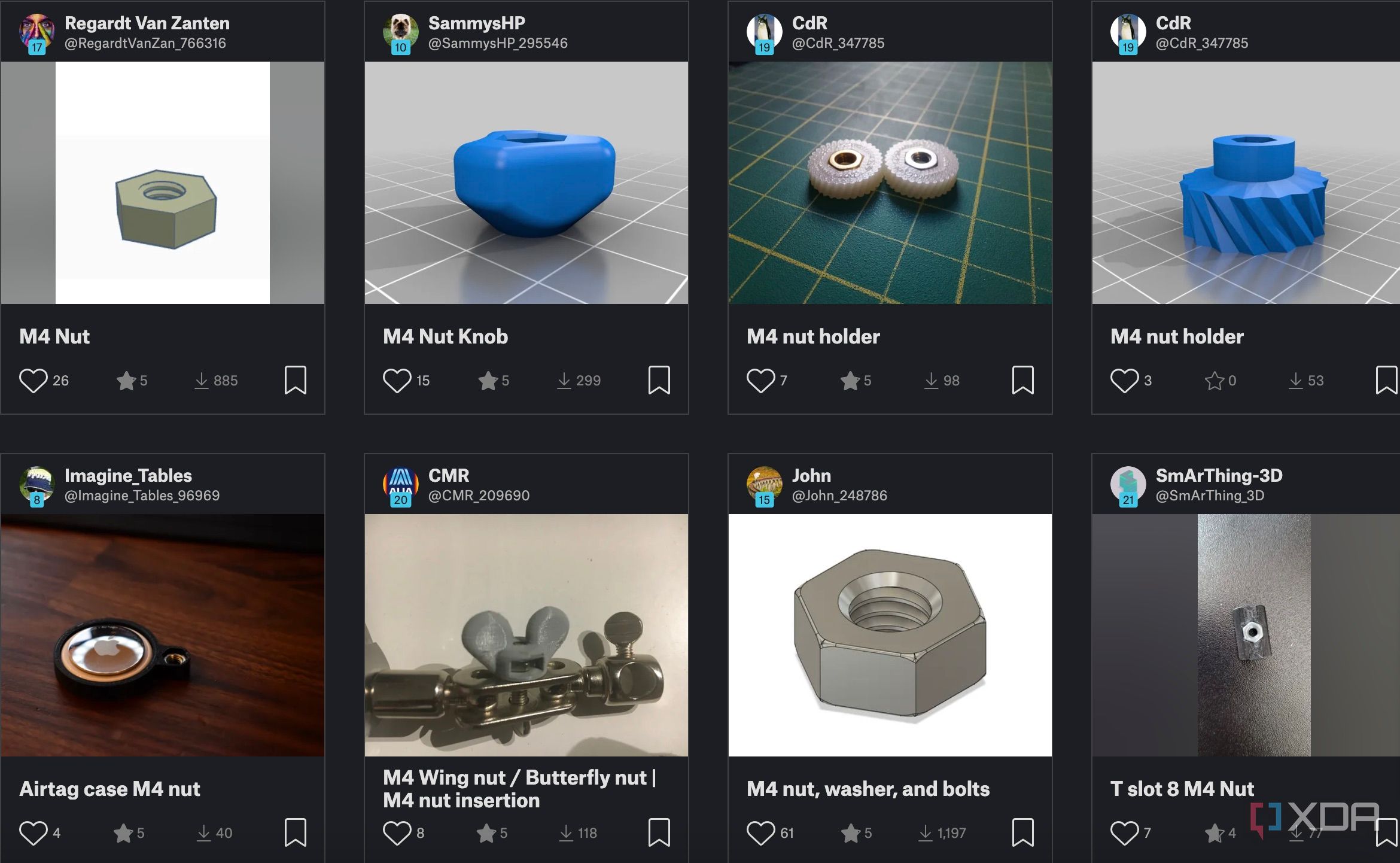 Nuts and bolts that can be 3D printed