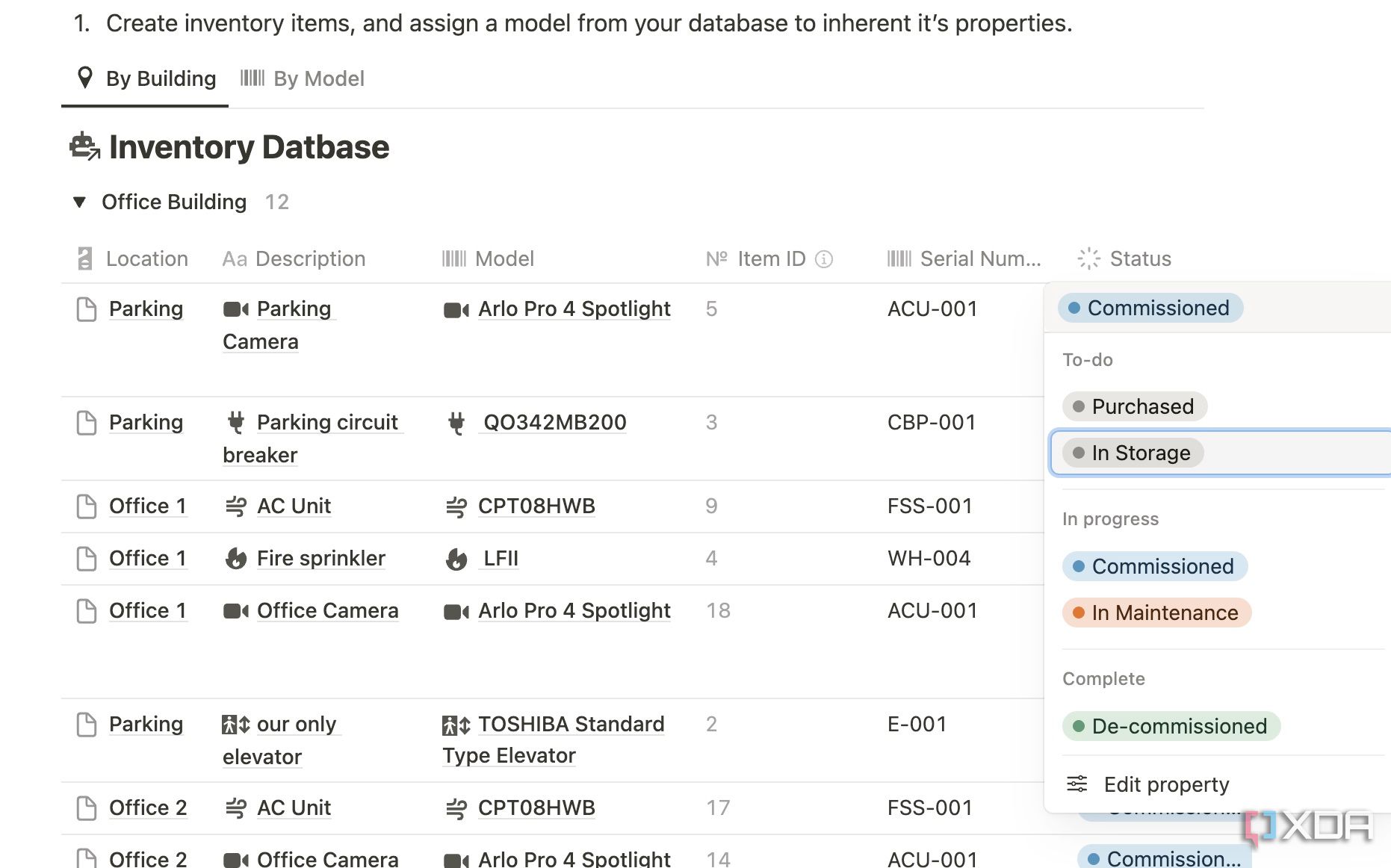 Notion system tracking