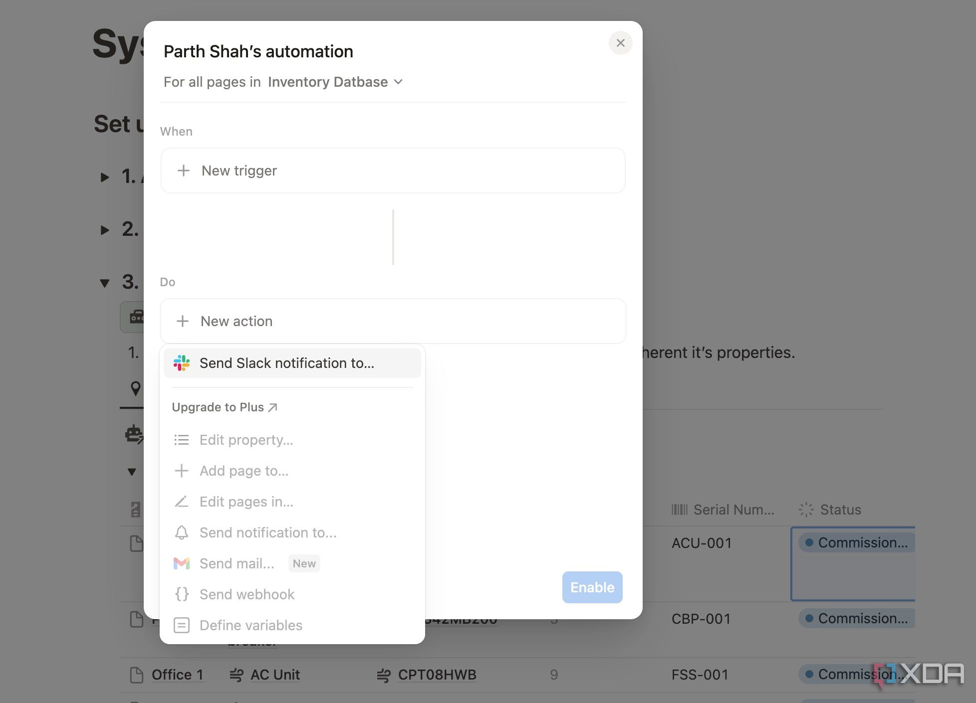Notion automation