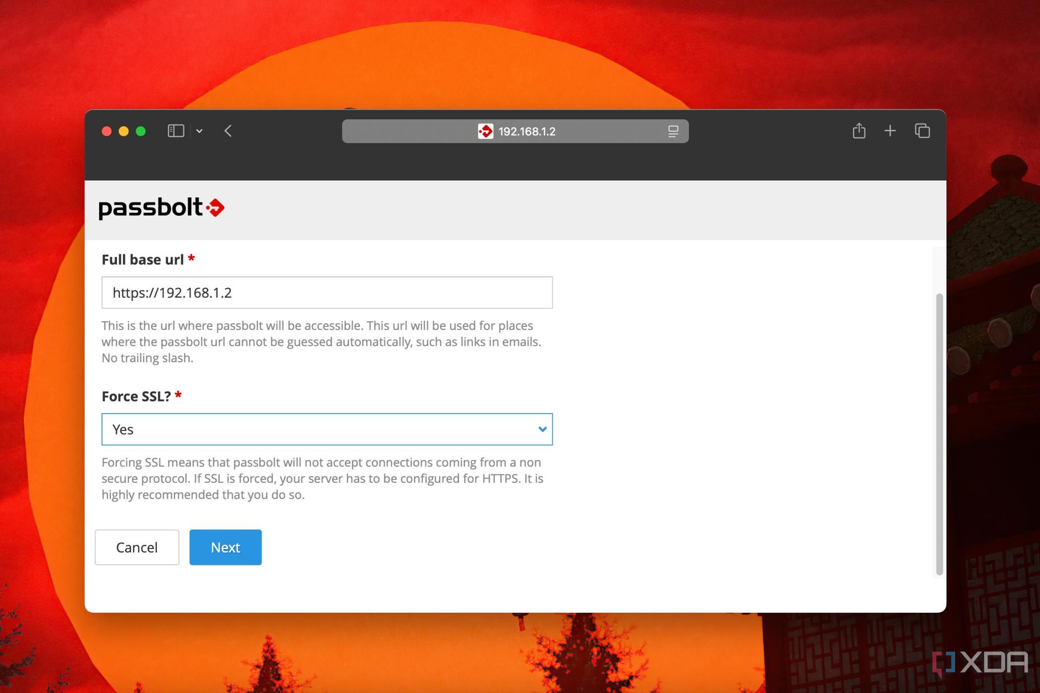 Configure fullbaseurl and force ssl for Passbolt