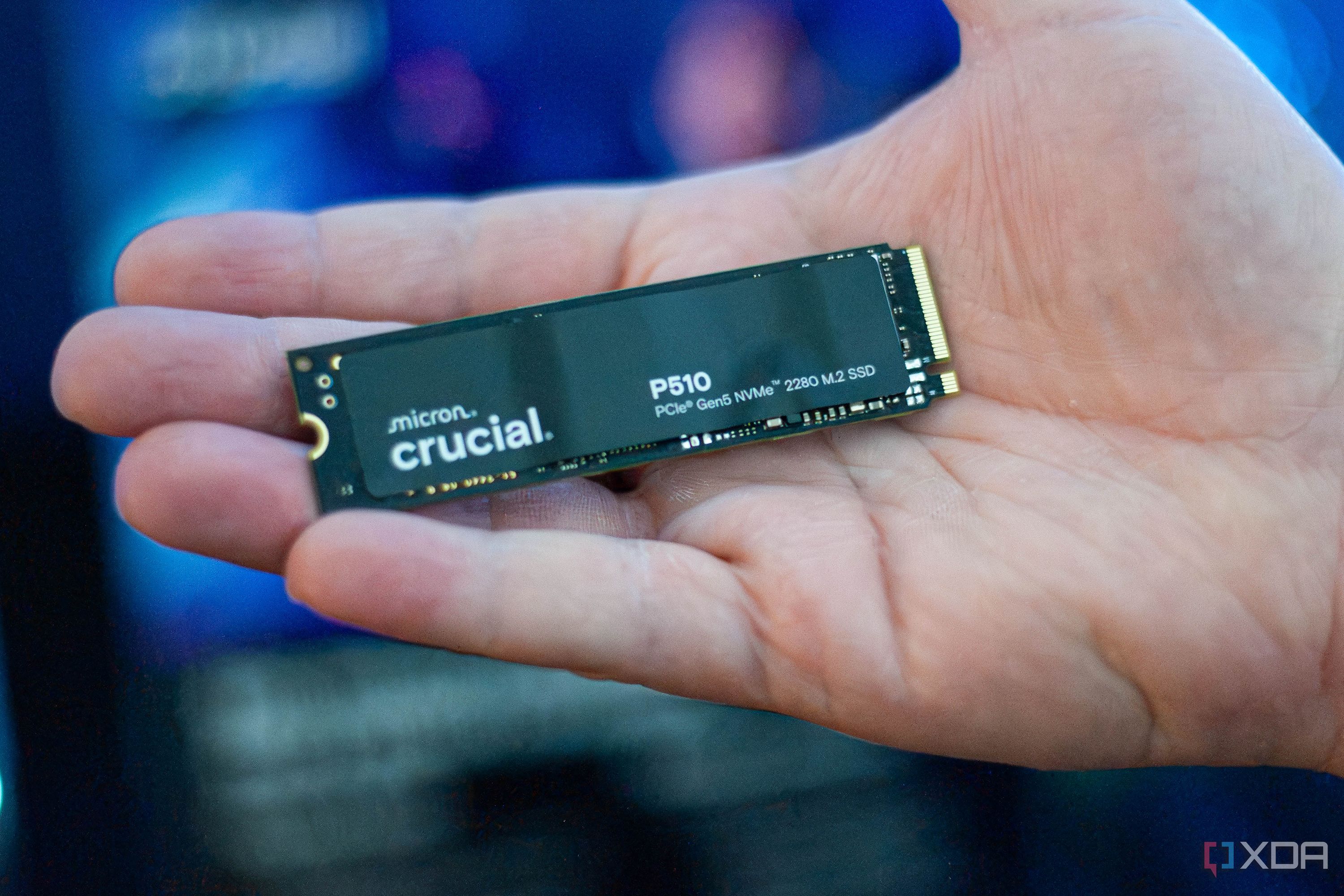 Crucial P510 held in hand