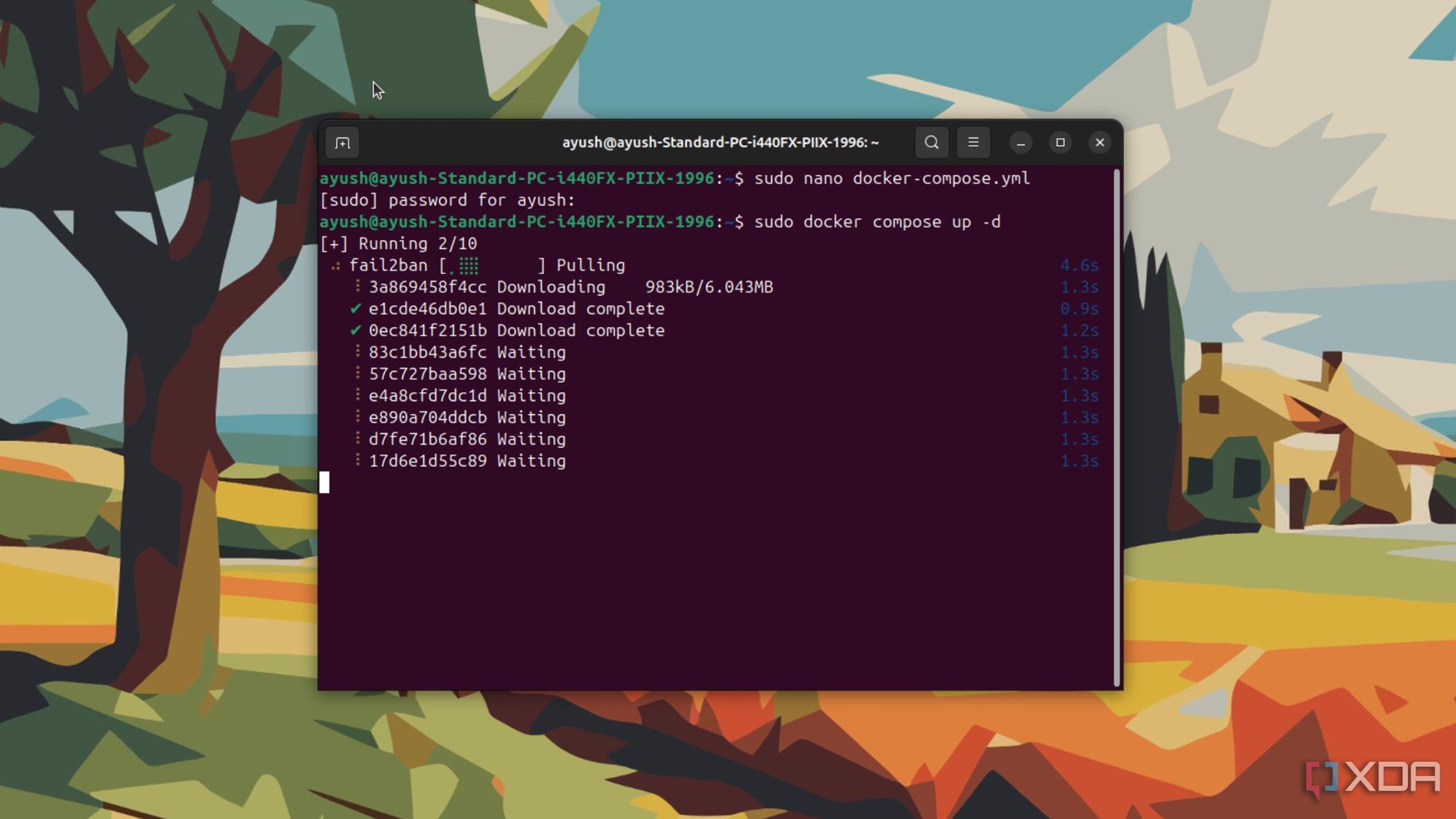 Setting up a Fail2Ban container