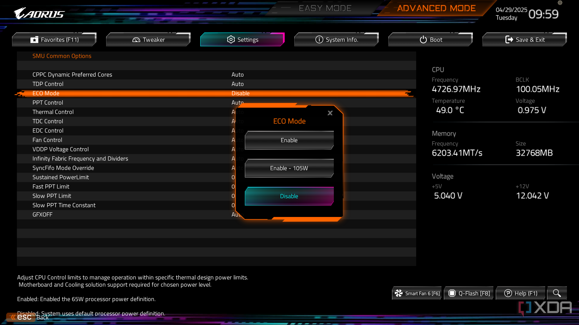 motherboard-eco-mode-disable