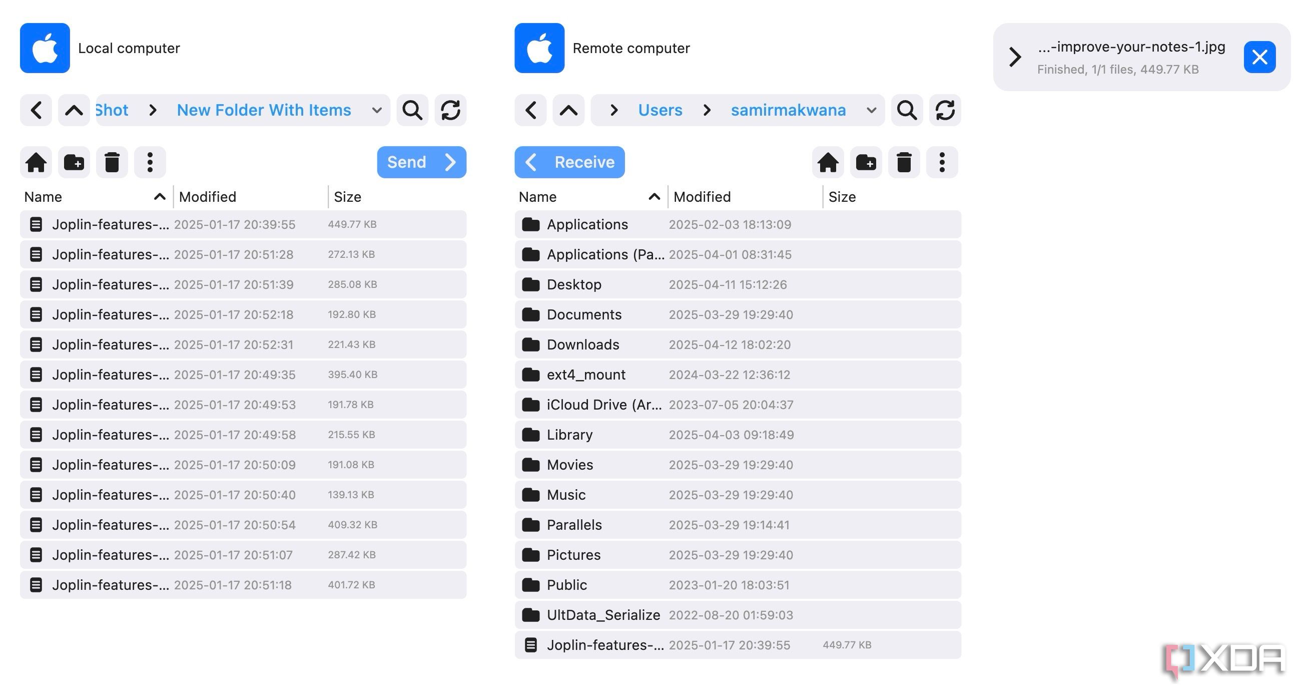 RustDesk file transfer