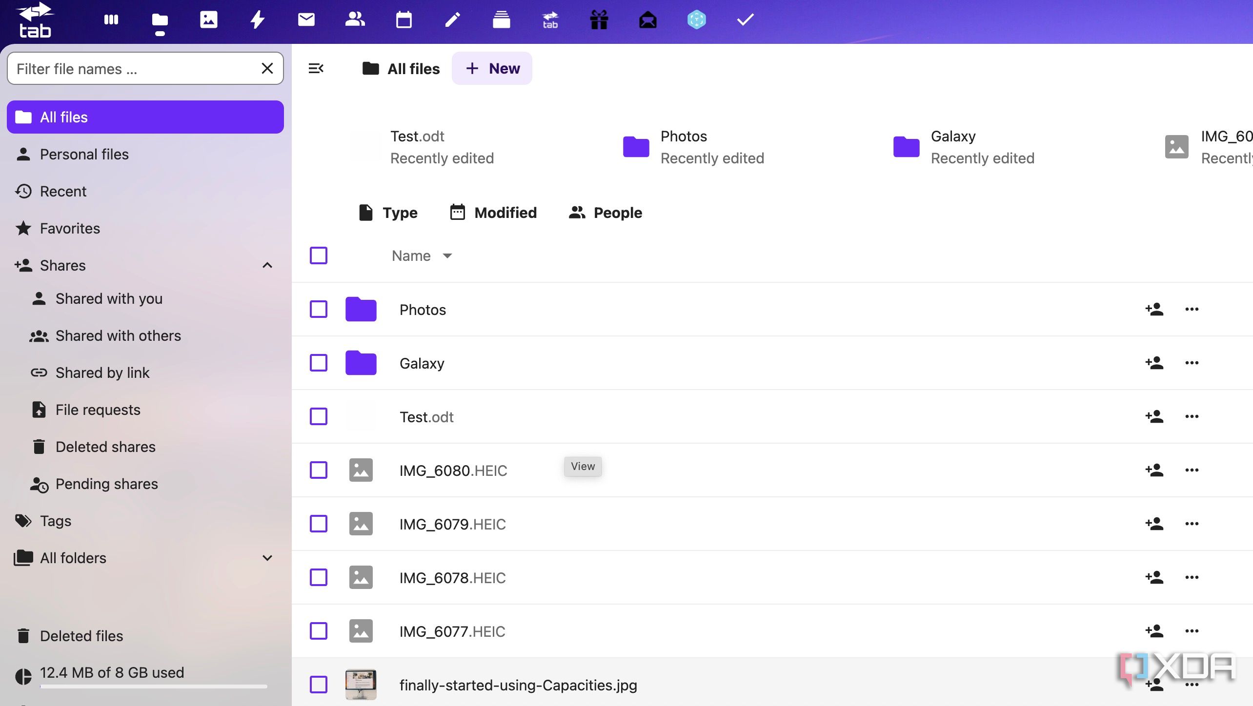 Nextcloud folders