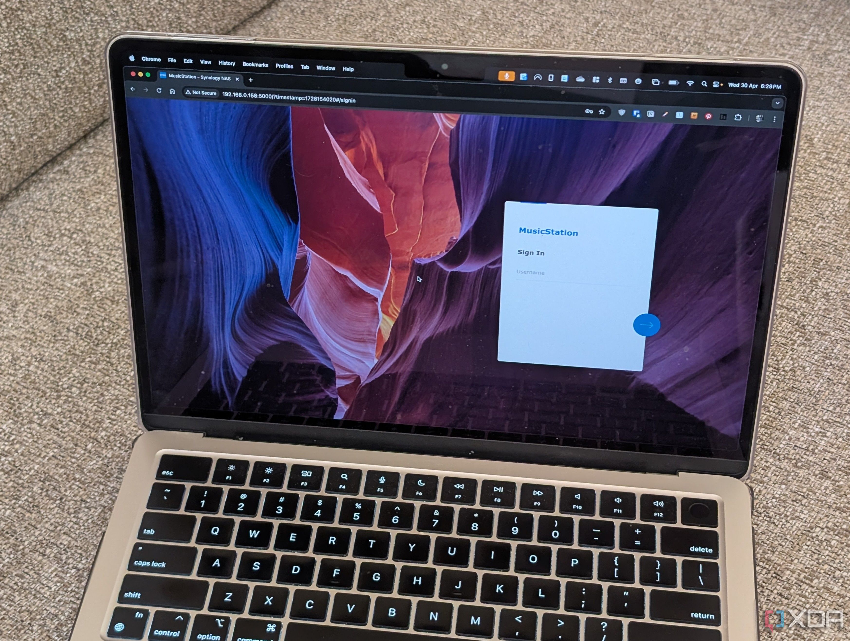 Synology DSM homepage