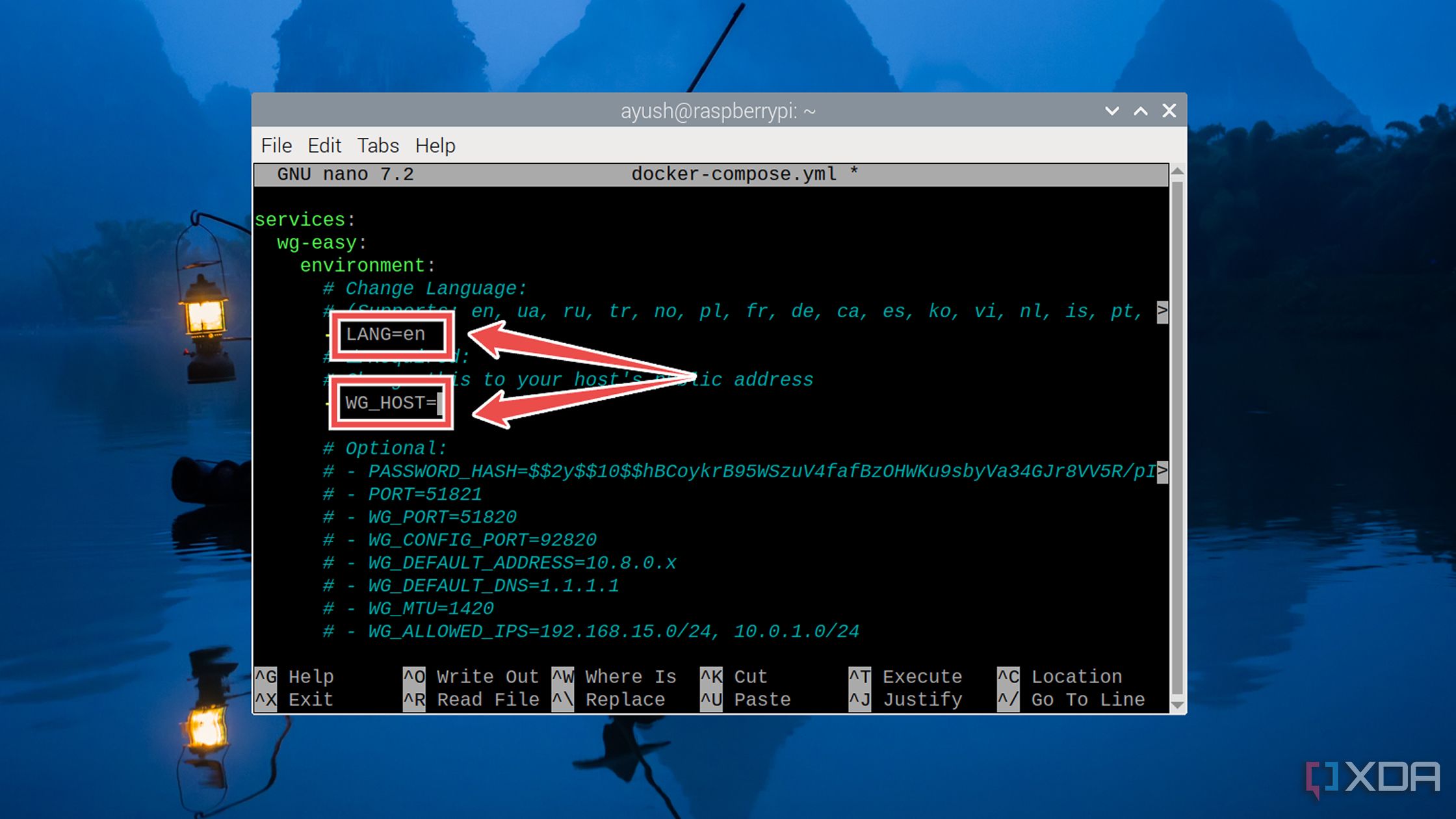 Configuración del archivo Docker-compose.yml de WG-Easy