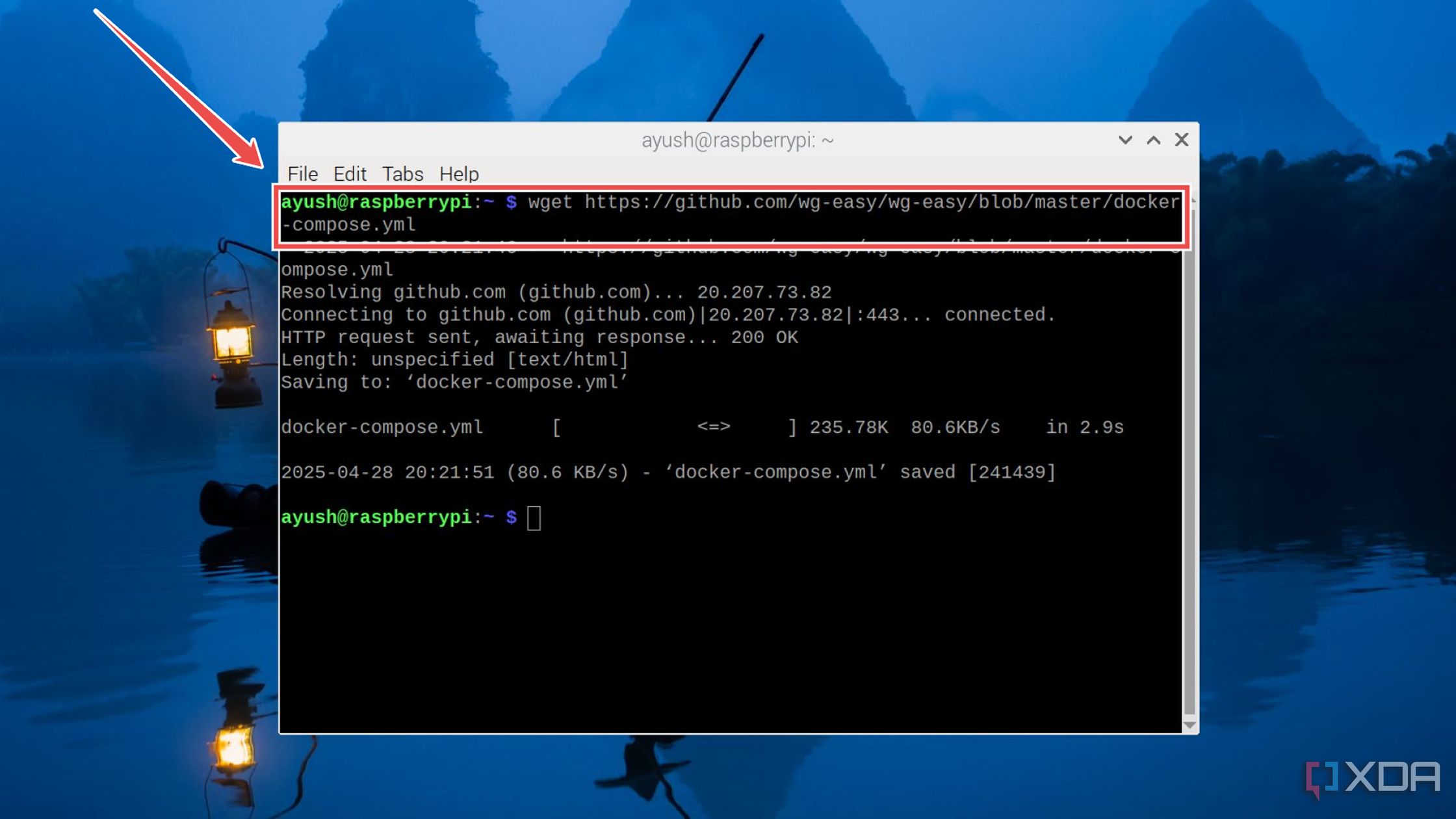 Descargar el archivo Docker-compose.yml de WG-Easy