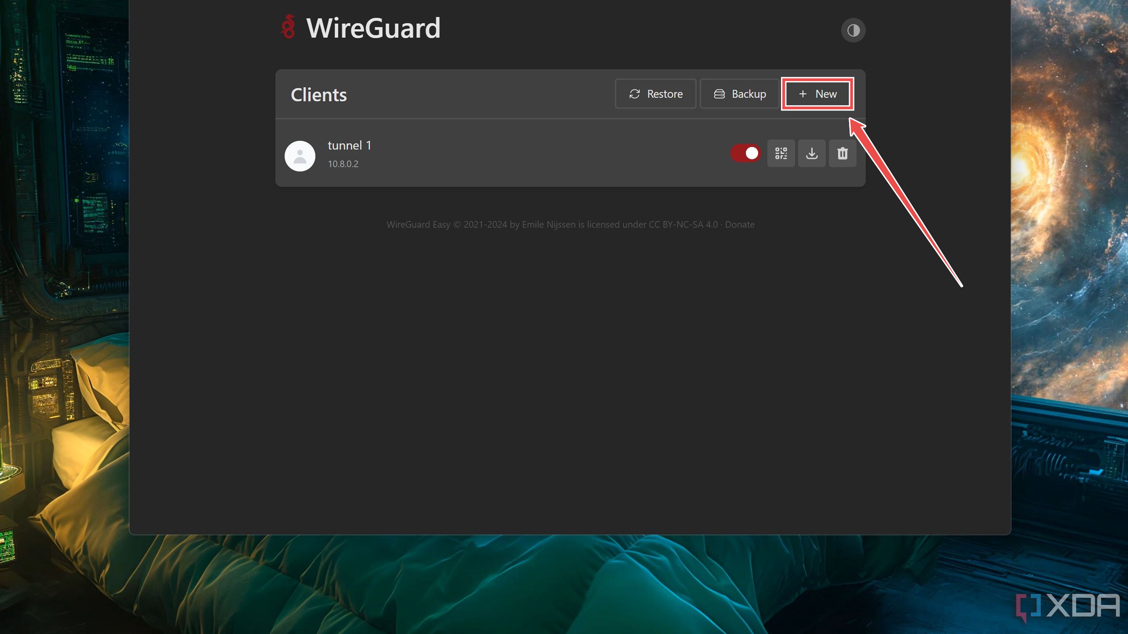 Agregar un nuevo cliente dentro de WireGuard