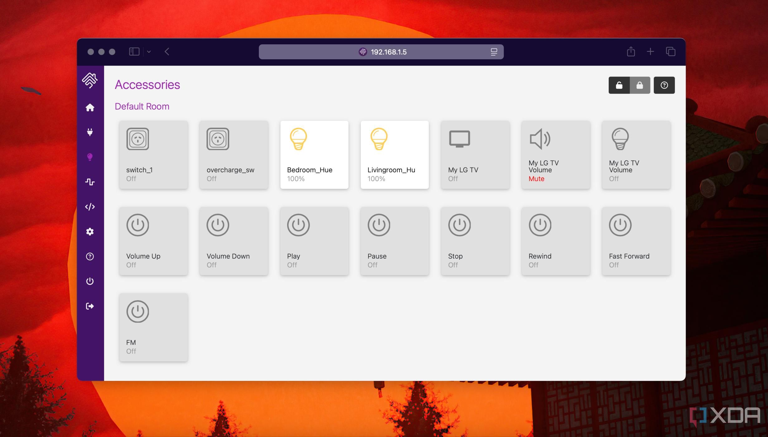 Added devices in Homebridge