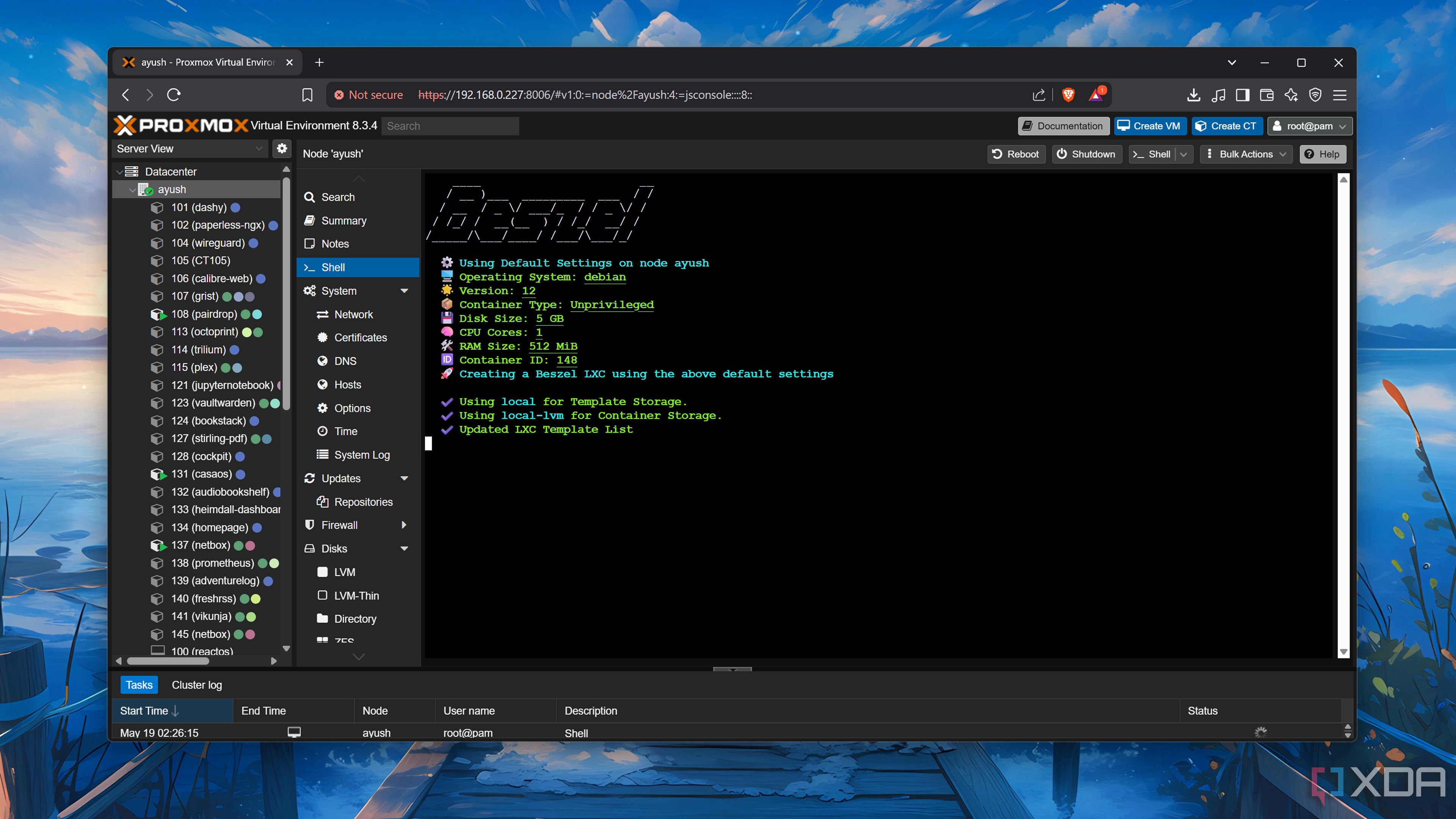 Instalar charla en proxmox