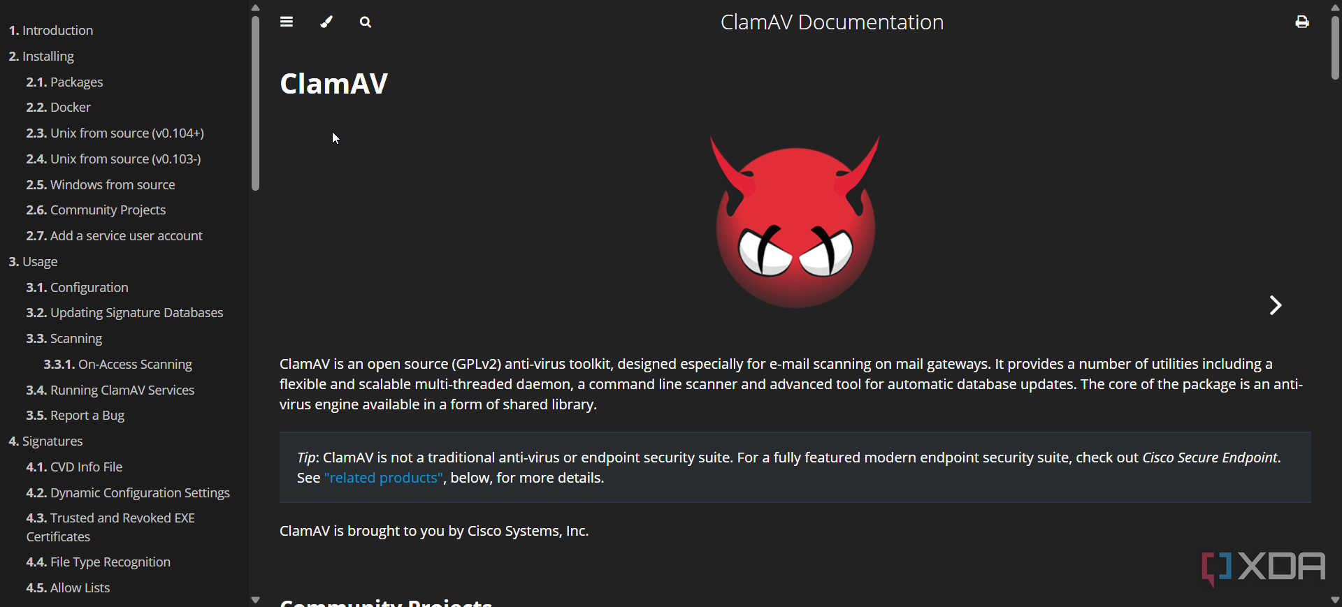 ClamAV documentation introduction