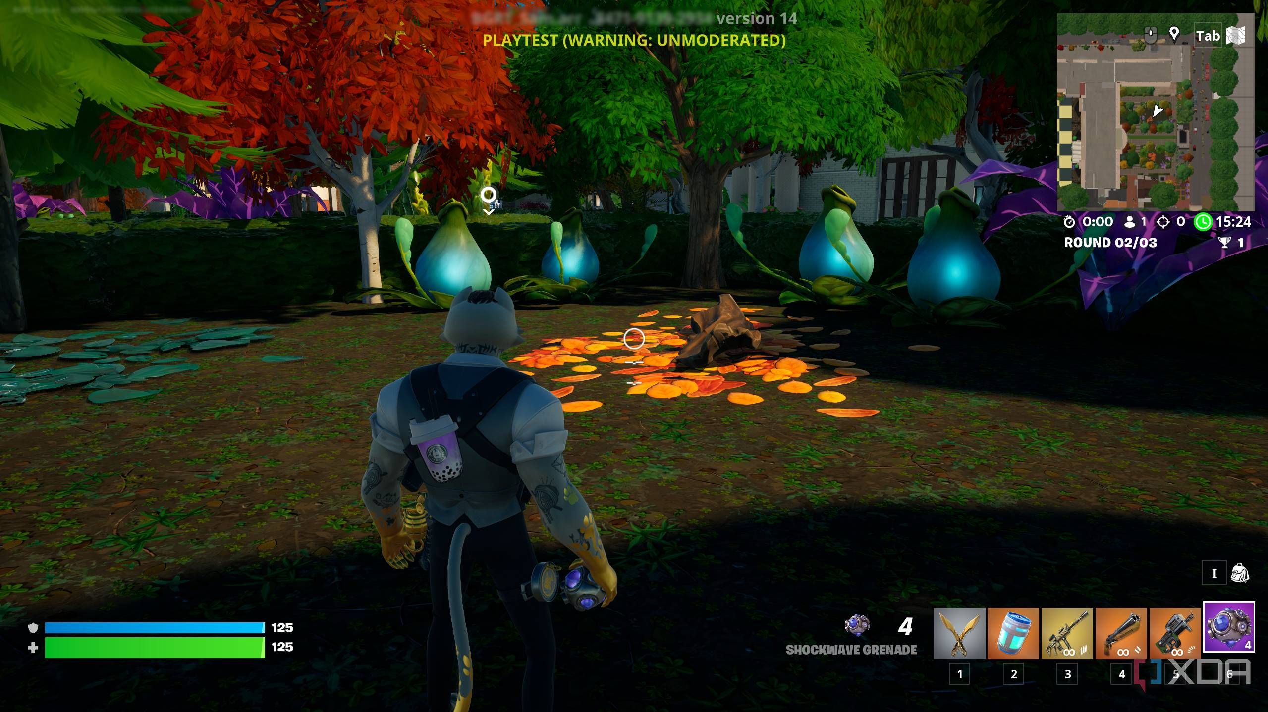 A screenshot from Fortnite's Creative mode.