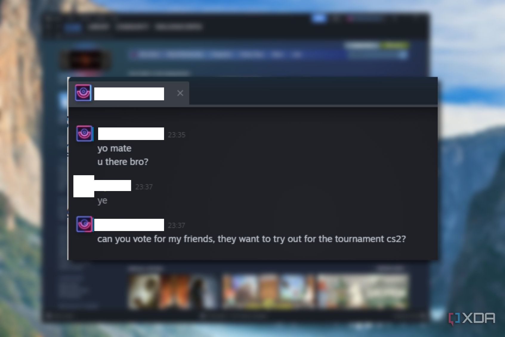 steam hackers sent messages as me