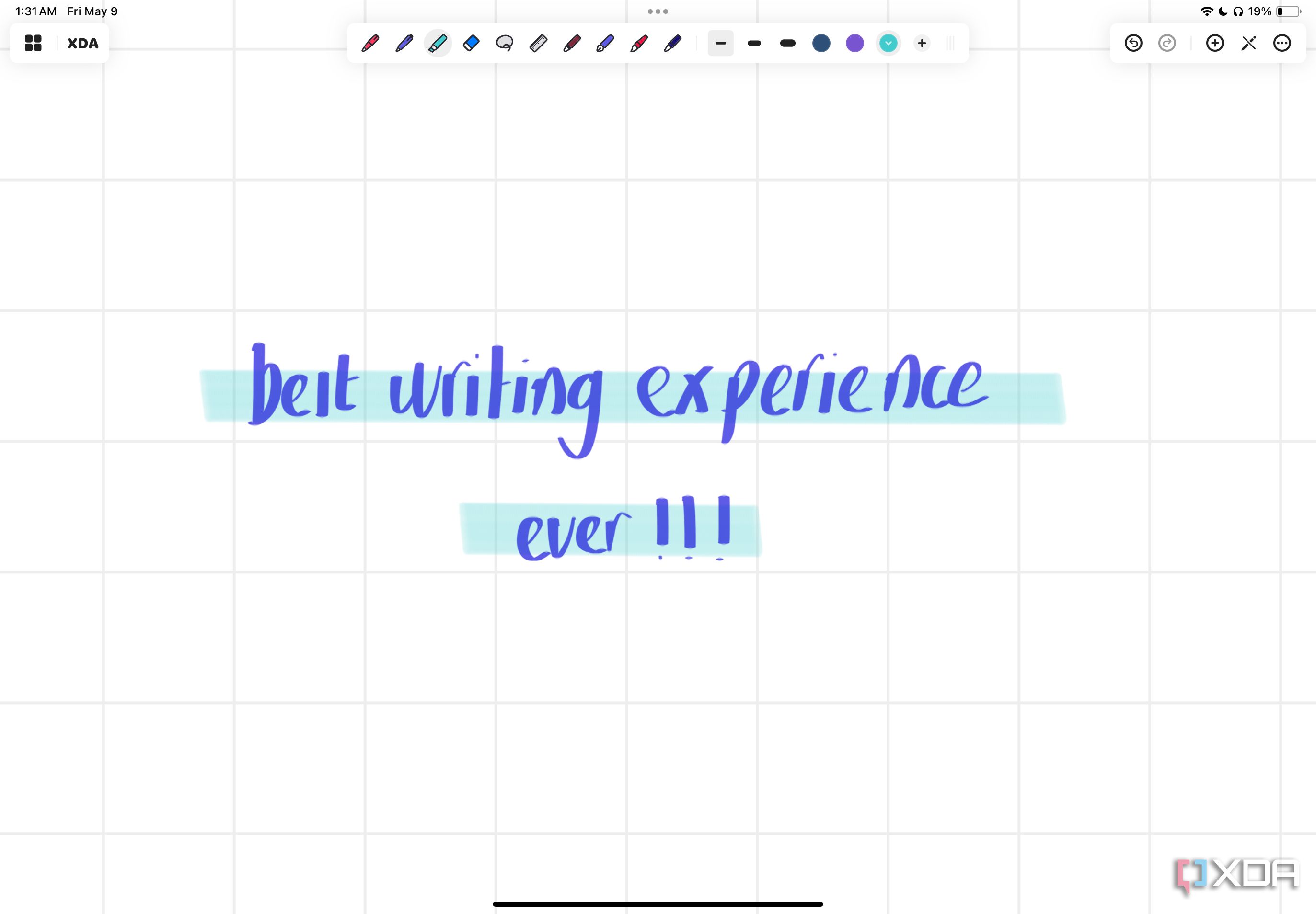 Notedrafts Canvas with Best Writing Experience Ever written