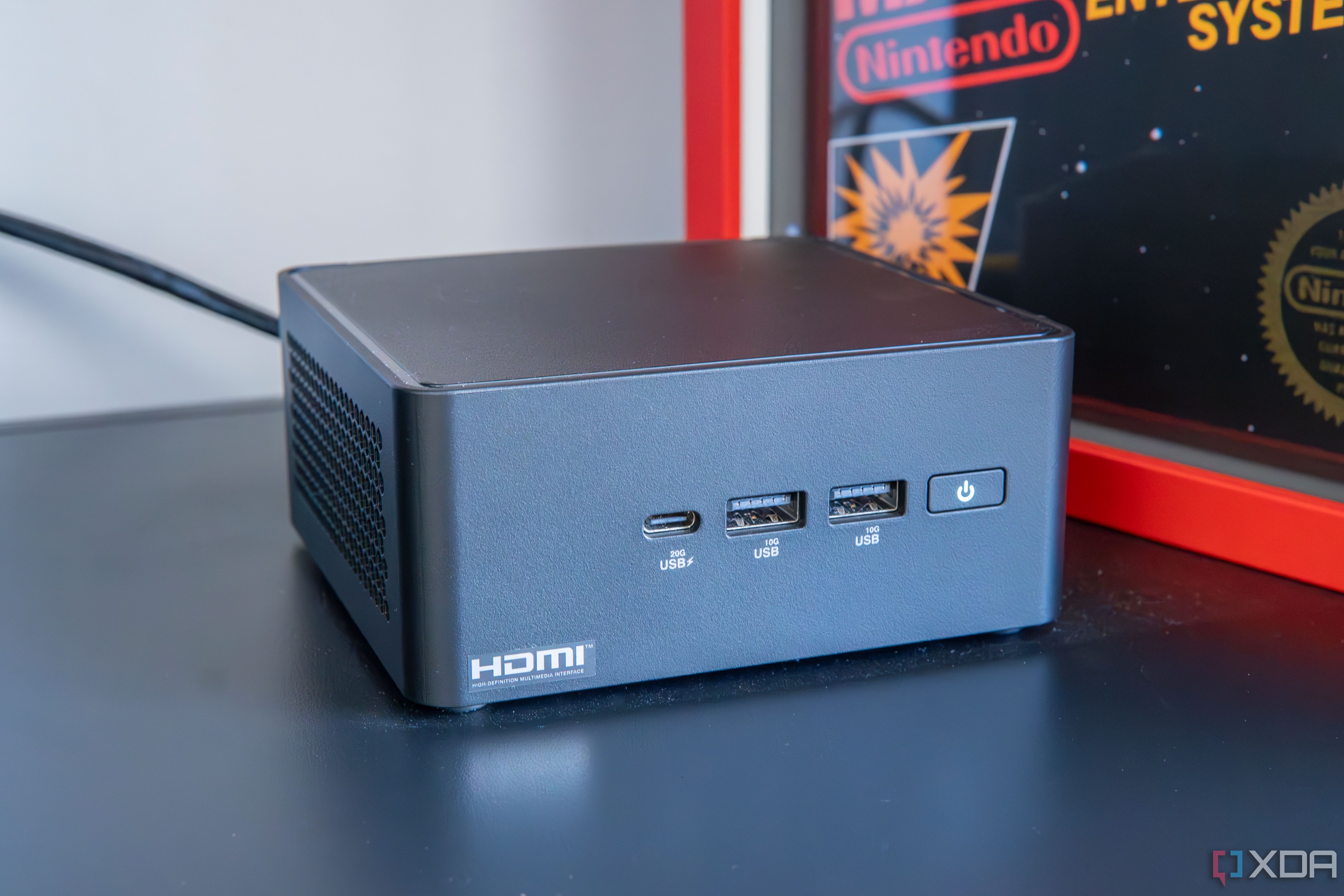 Close-up angled view of a Mini PC