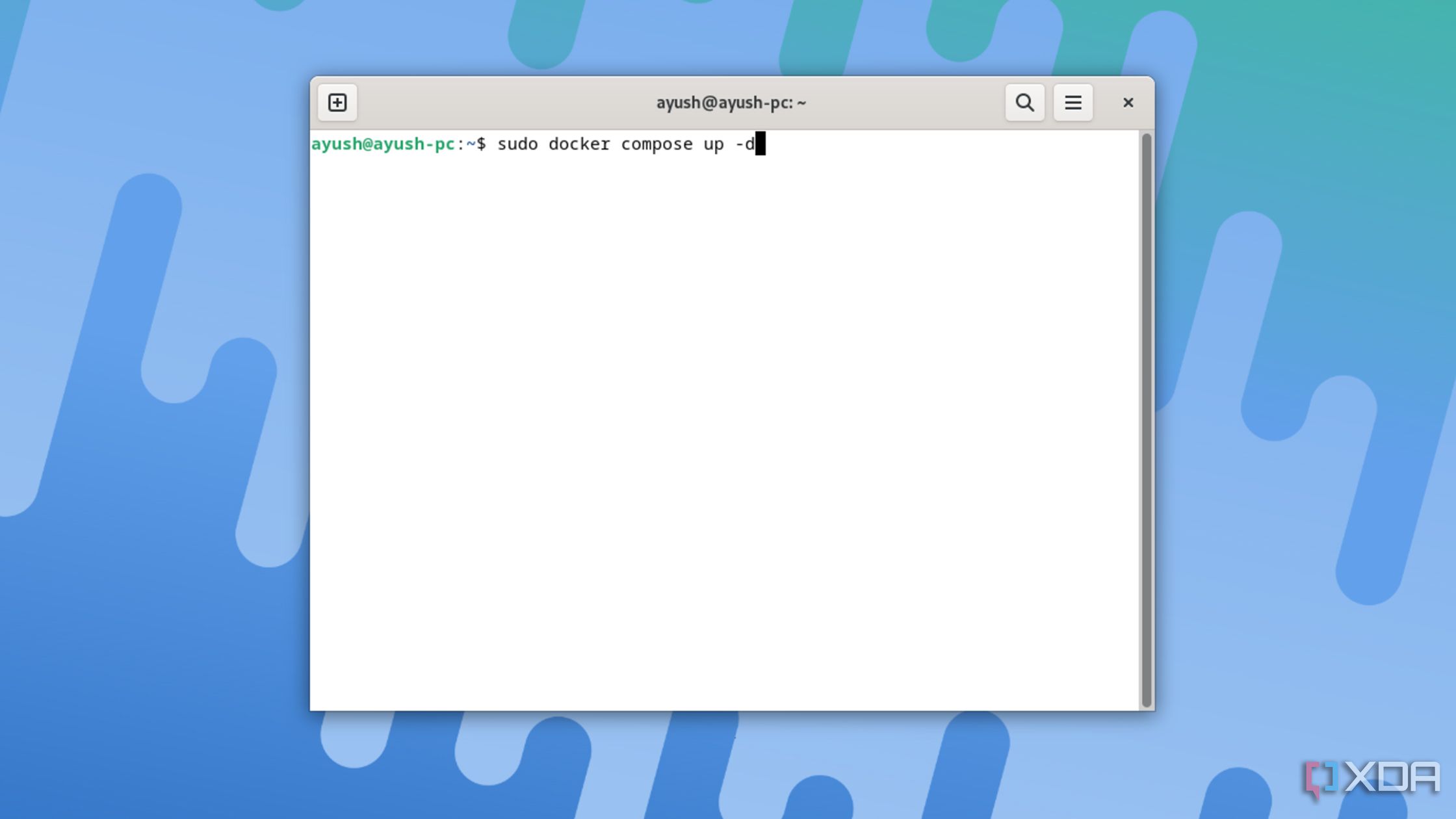 Ejecutando el comando Docker Compose