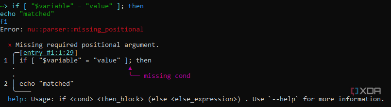 Nushell no funciona con scripts bash sin modificación.