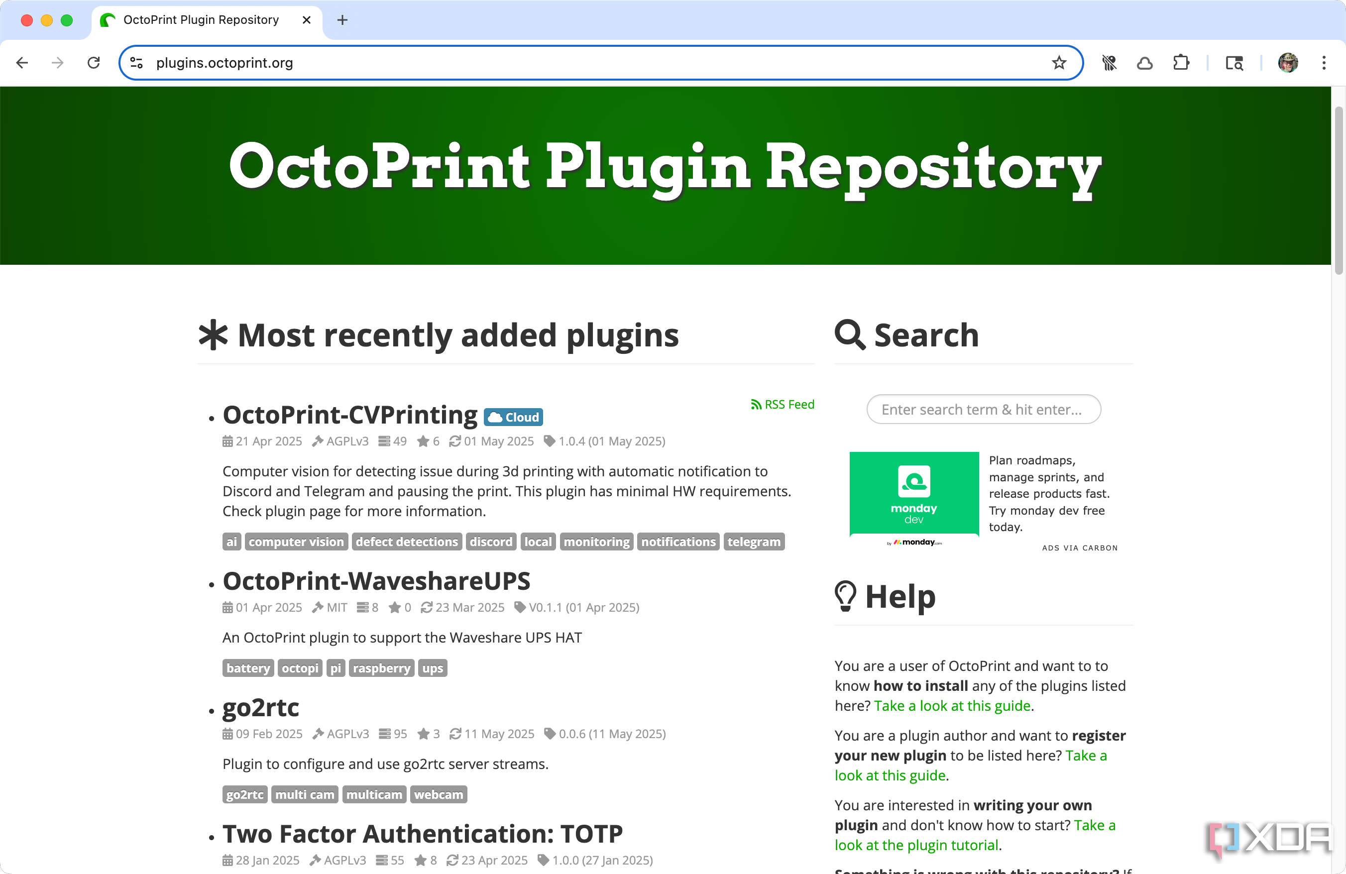 OctoPrint Plugin Repository
