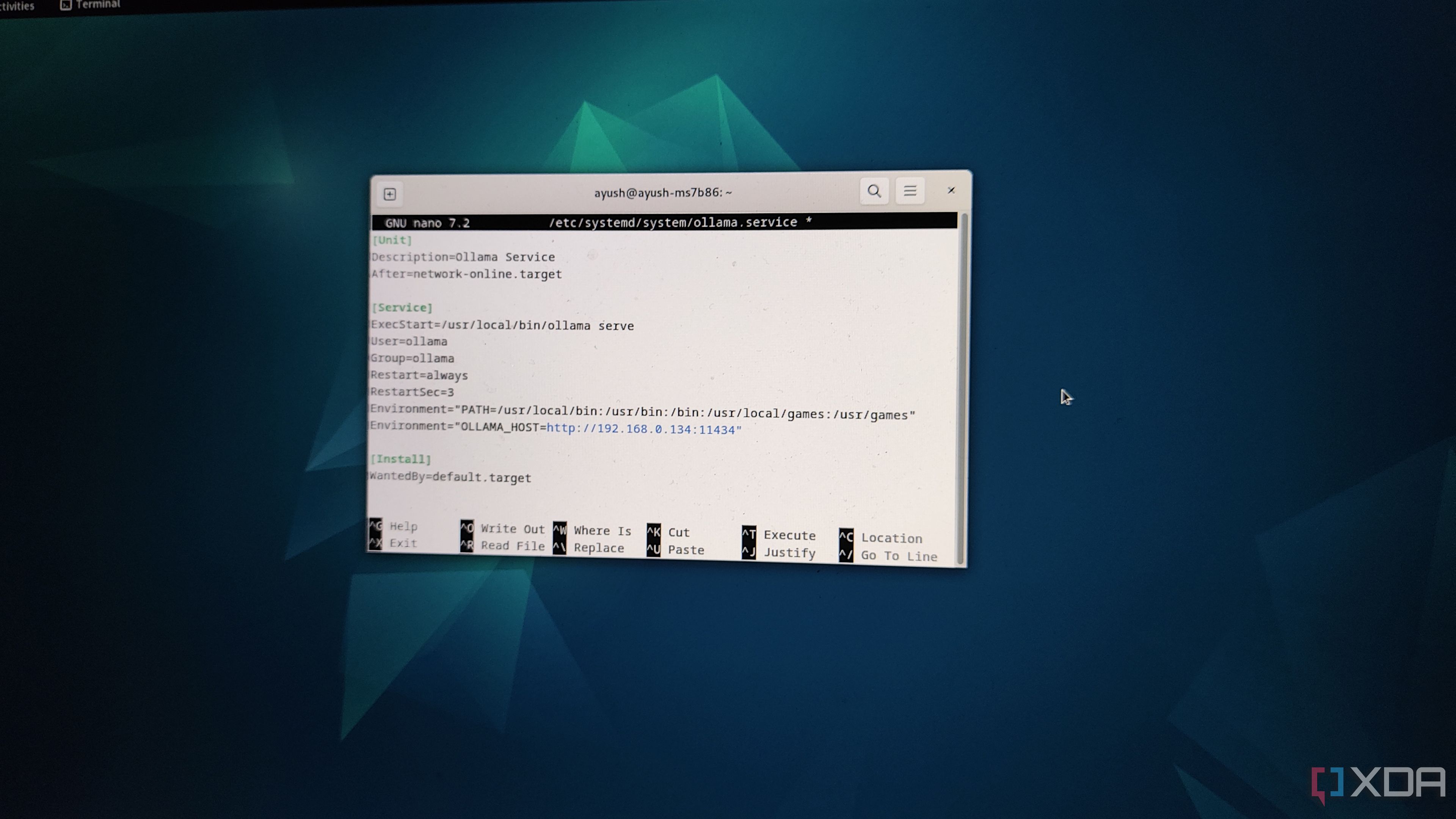 Modifying the environment variable in Ollama