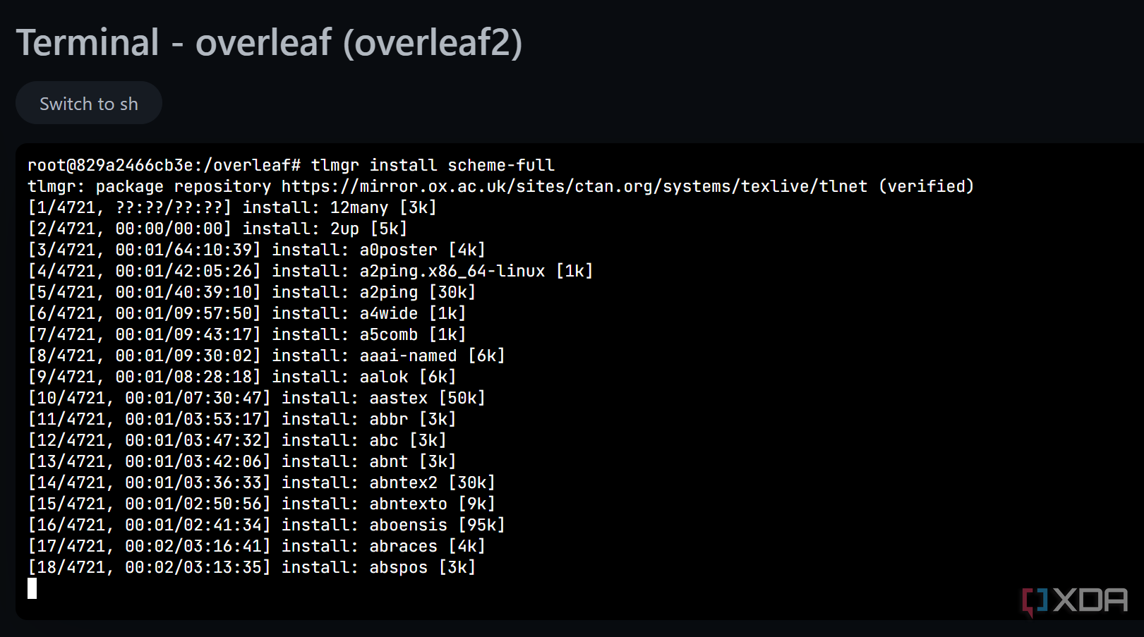 Updating the Overleaf latex files