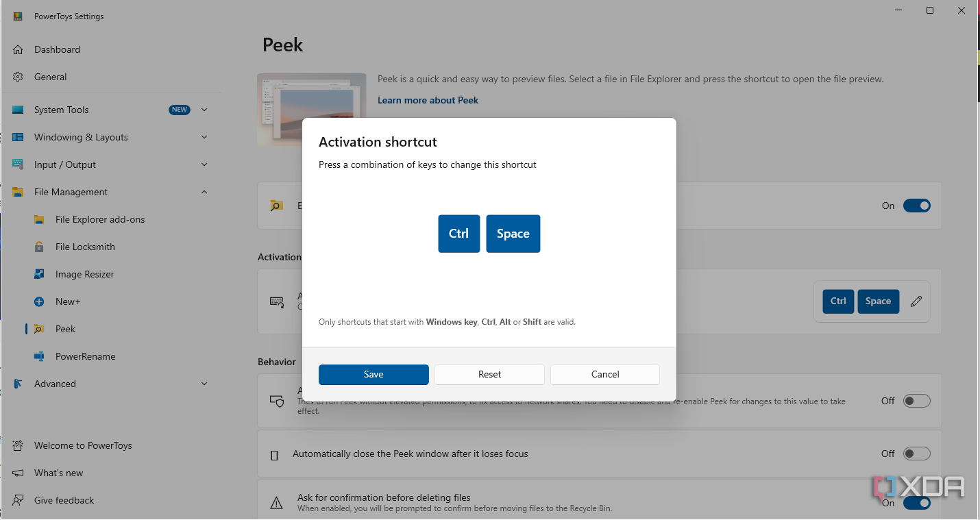 Puede configurar teclas de acceso rápido personalizado para PowerToys. 