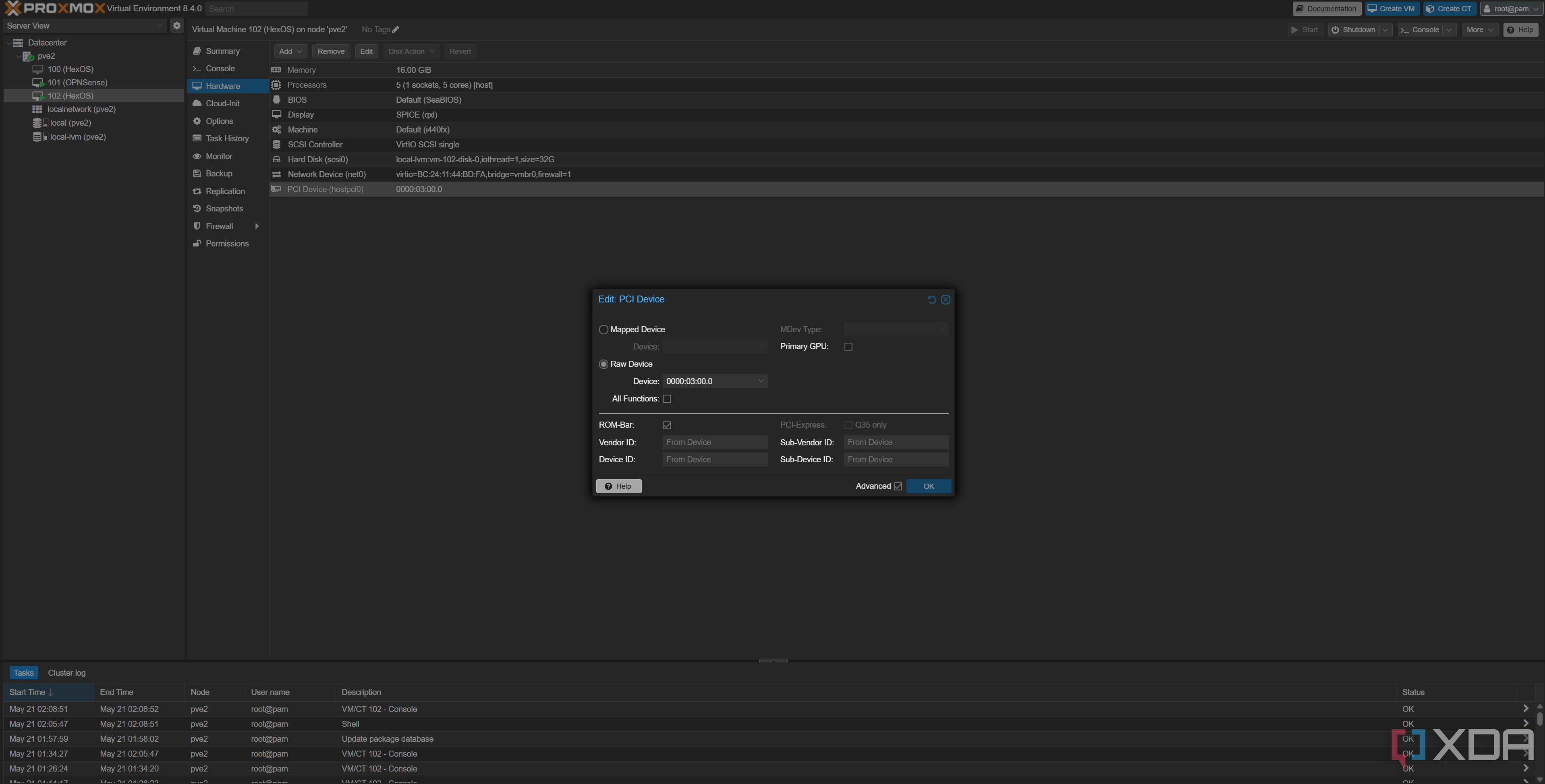 Proxmox adding a PCI device