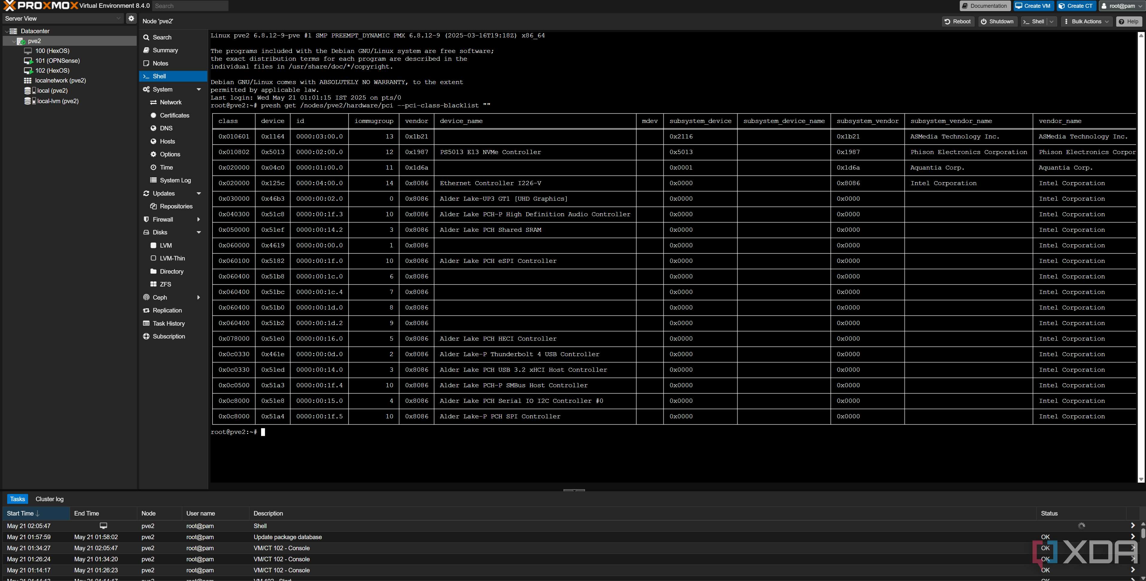 Identify PCI devices in Proxmox