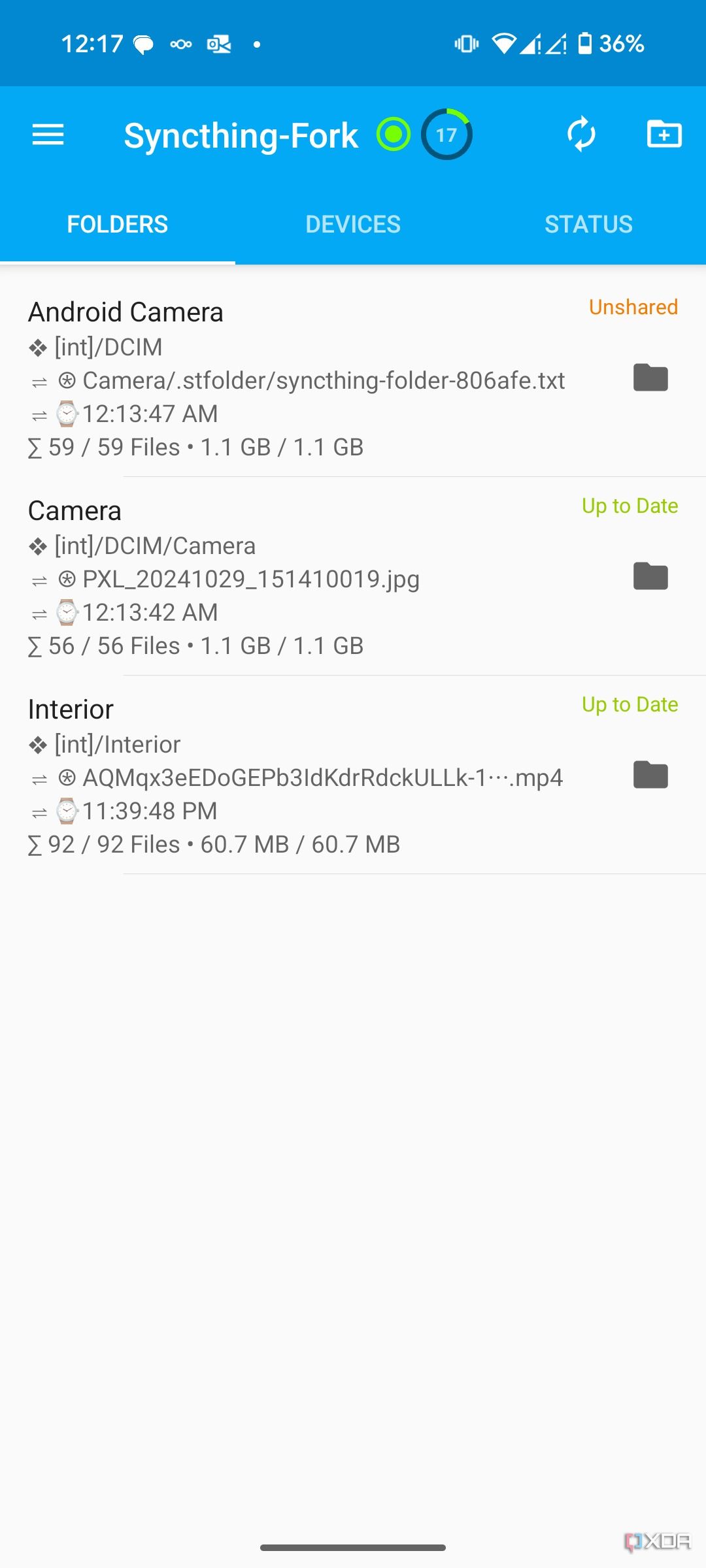 Syncthing Android Home
