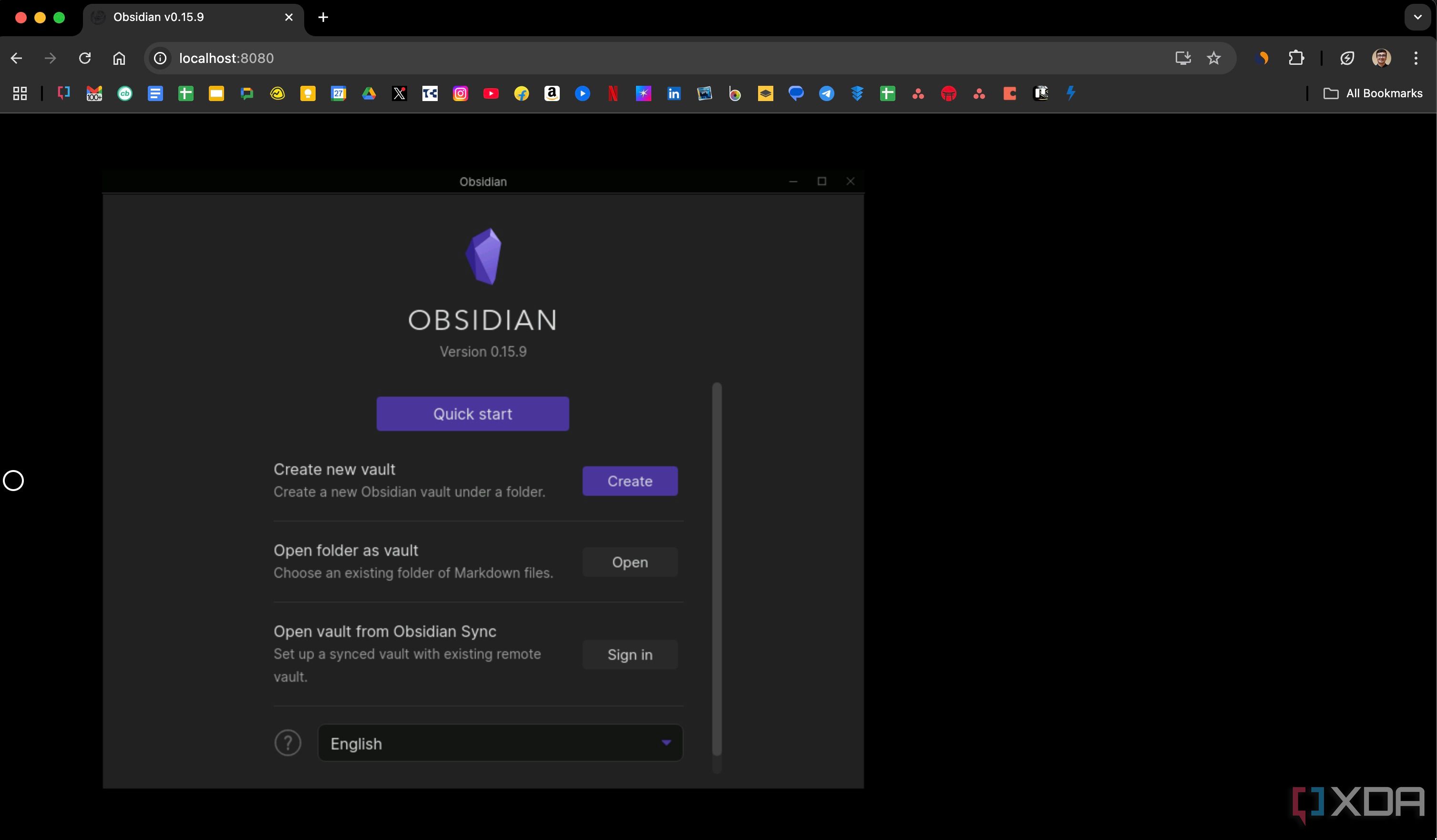 Running Obsidian on browser