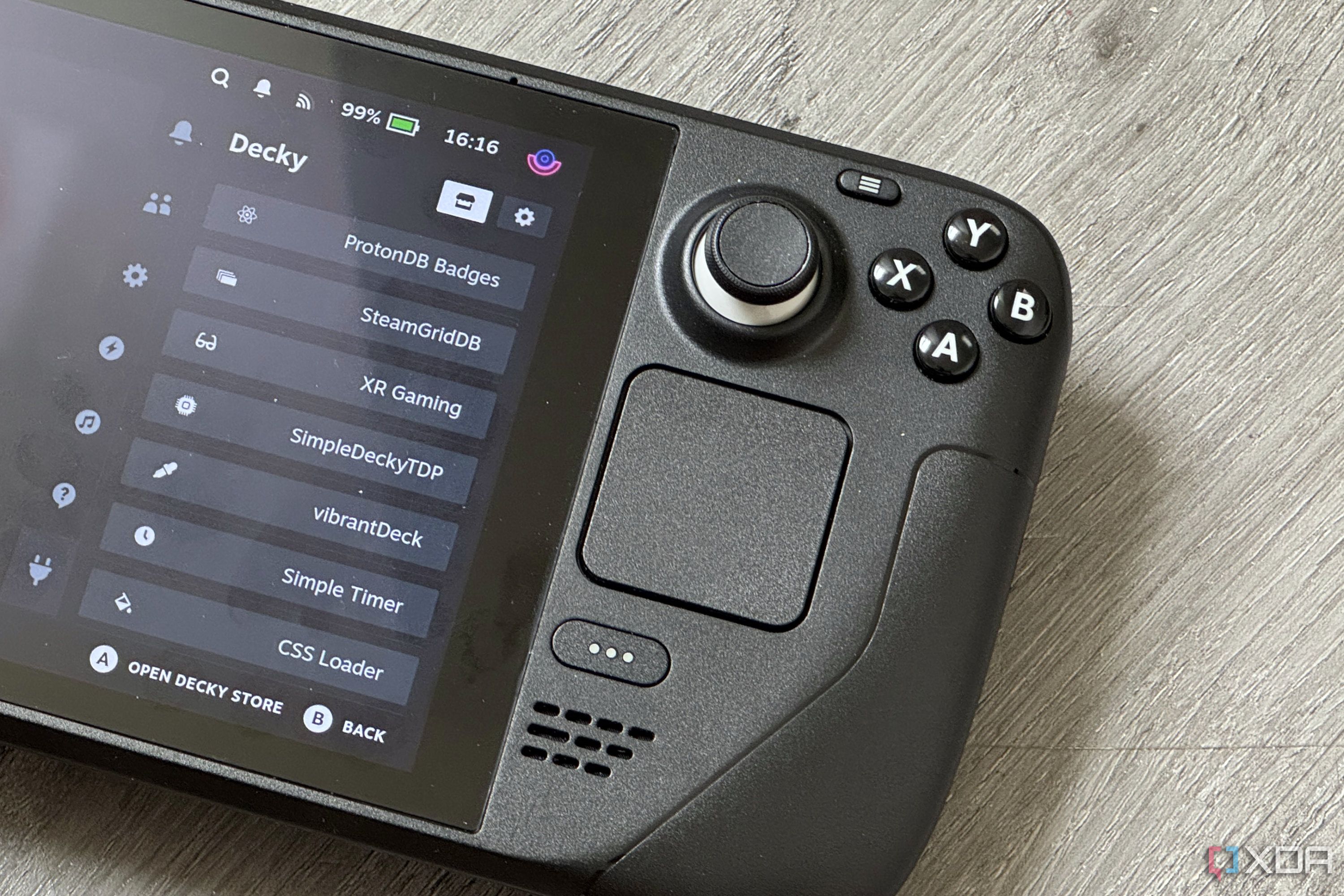steam deck showing decky loader tool with plugins installed
