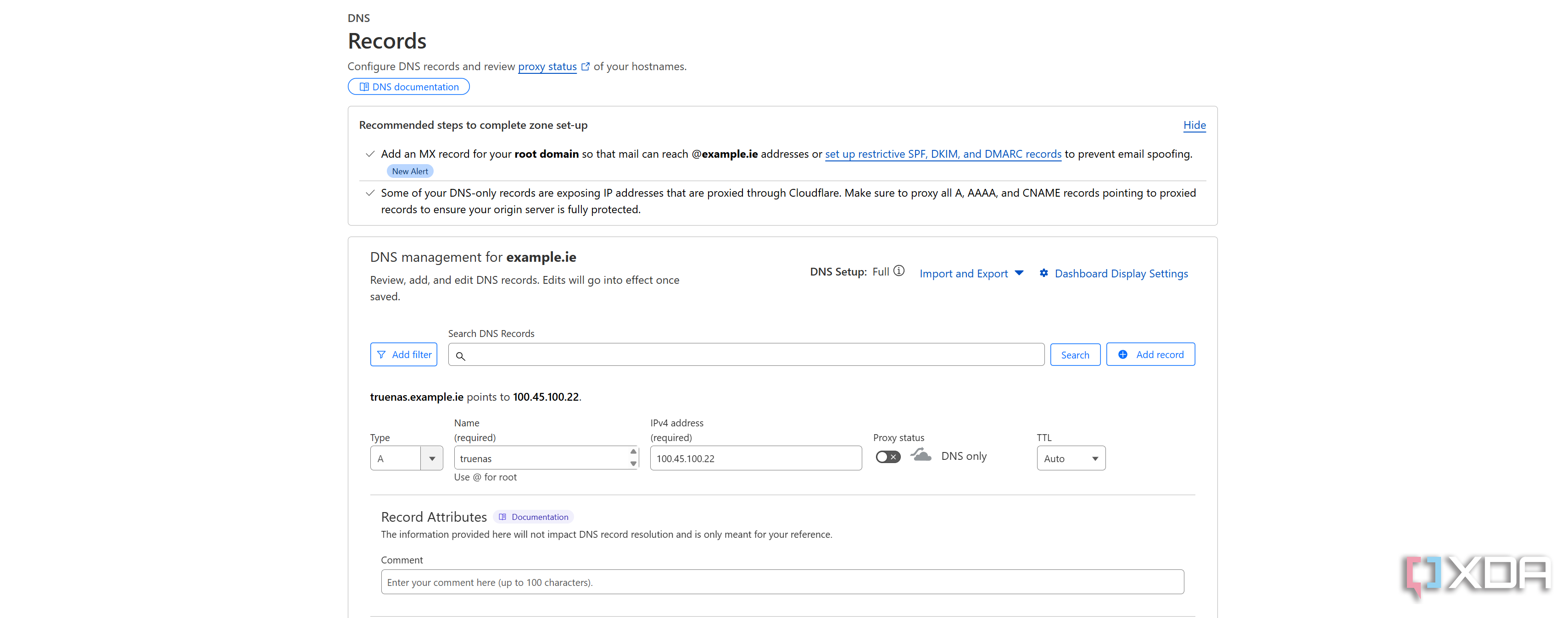 Creating Tailscale Cloudflare A records for remote access
