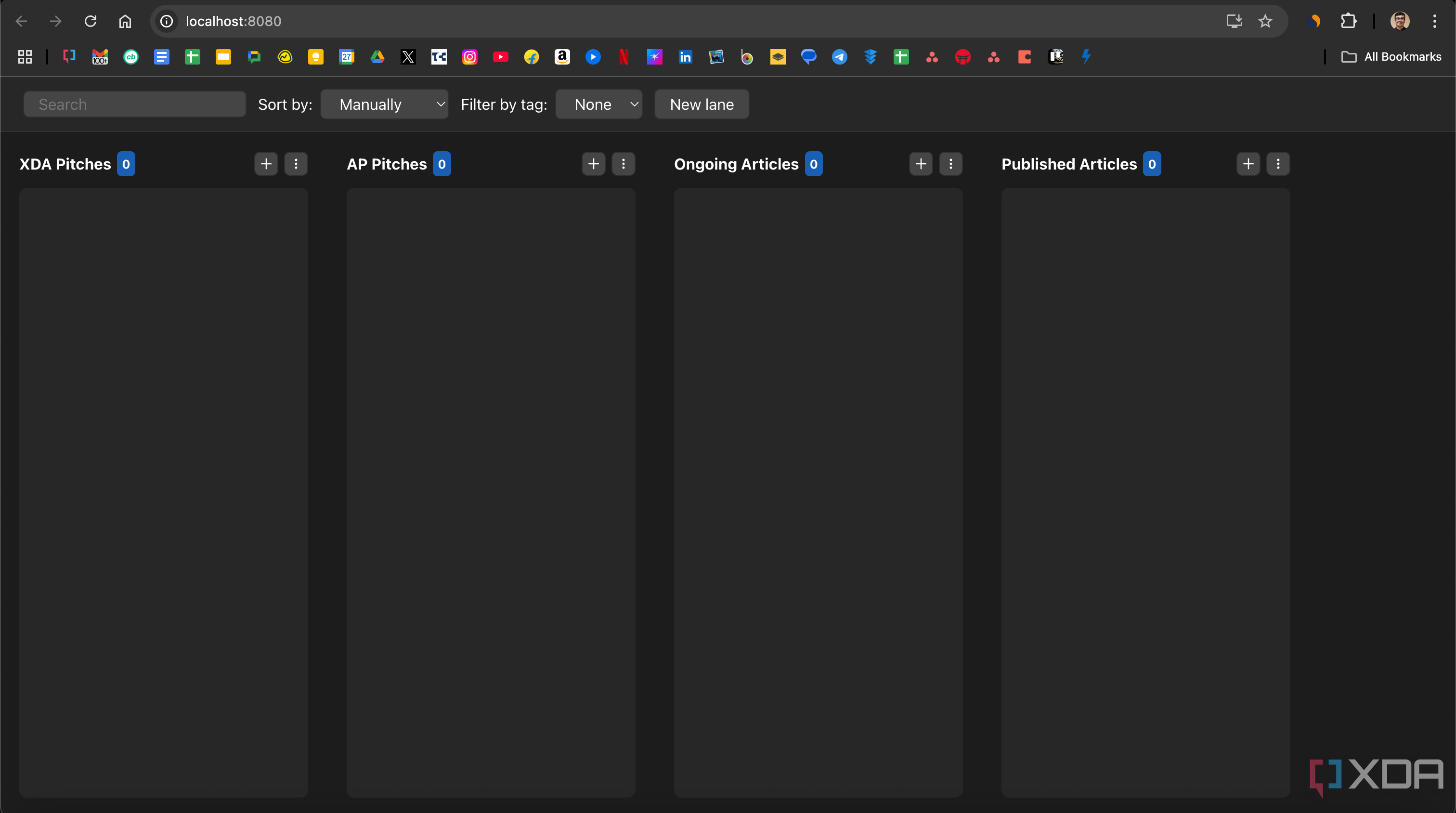 Tasks homepage