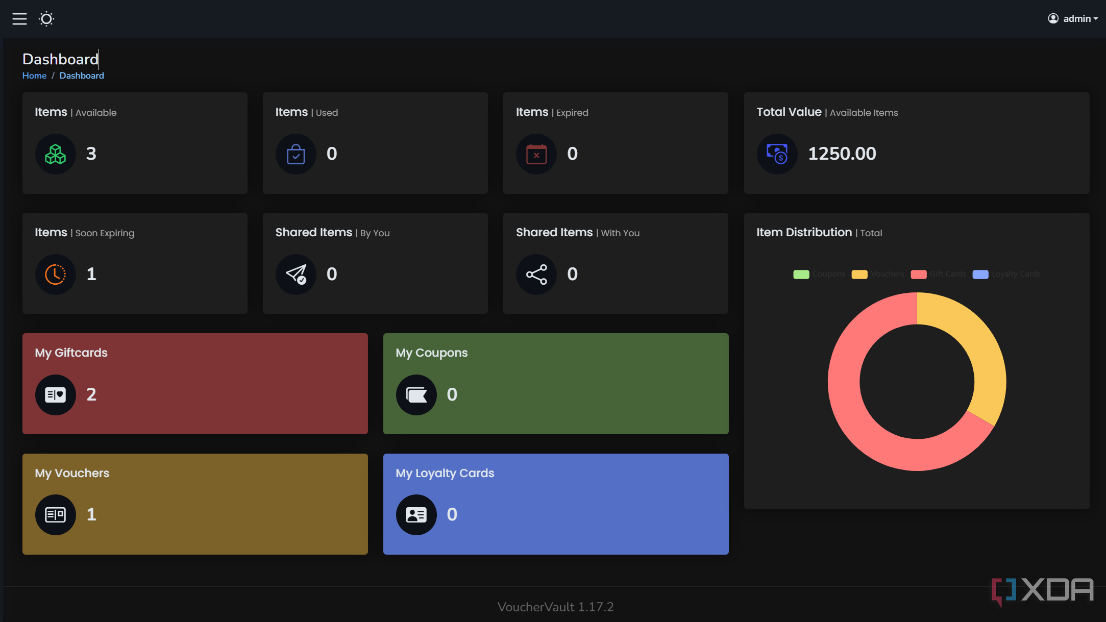 vouchervault dashboard