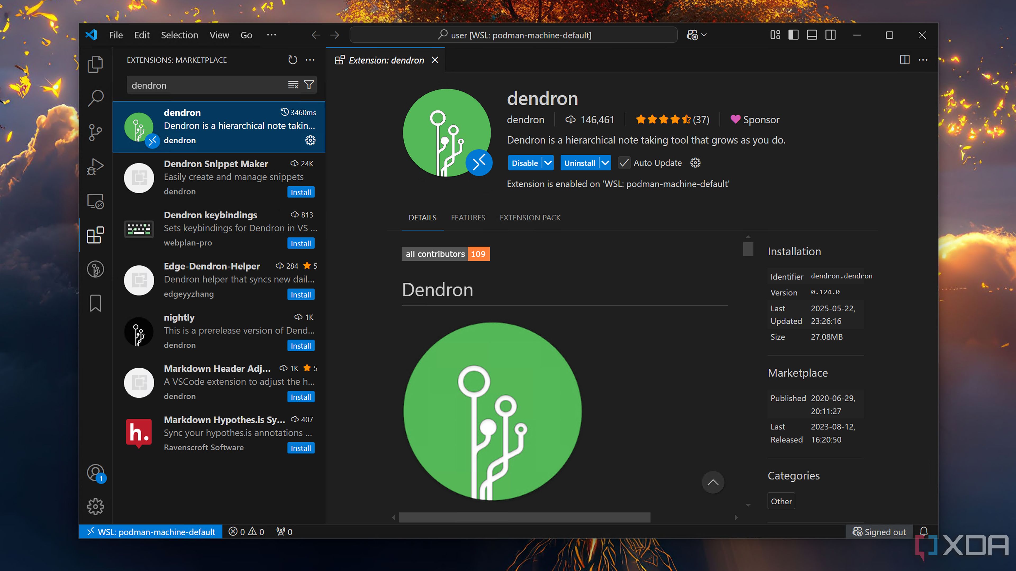 Uso de la extensión de Dendron en VS Code