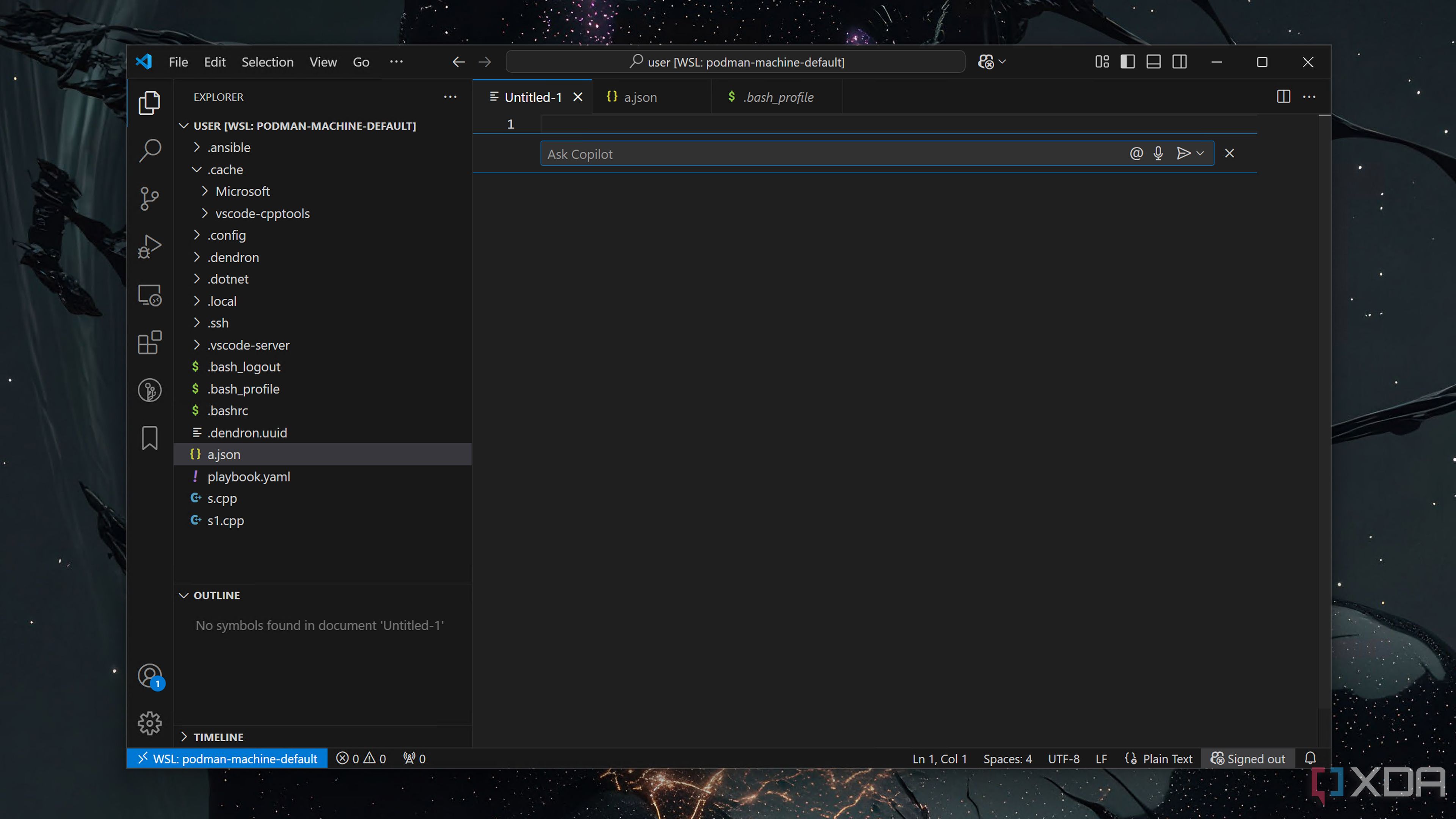 Uso de la extensión de copiloto en VS Code
