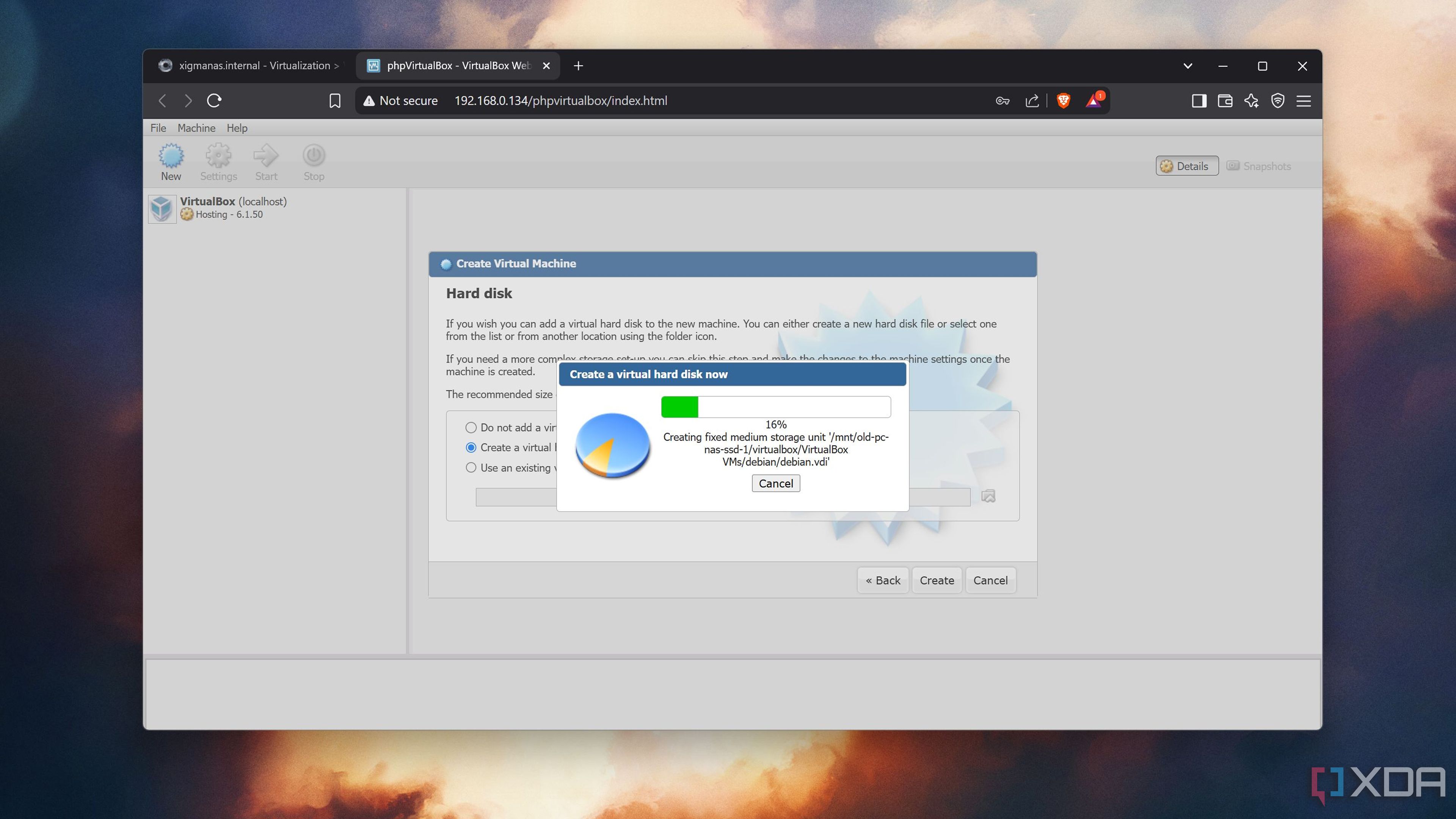 Running phpVirtualBox in XigmaNAS