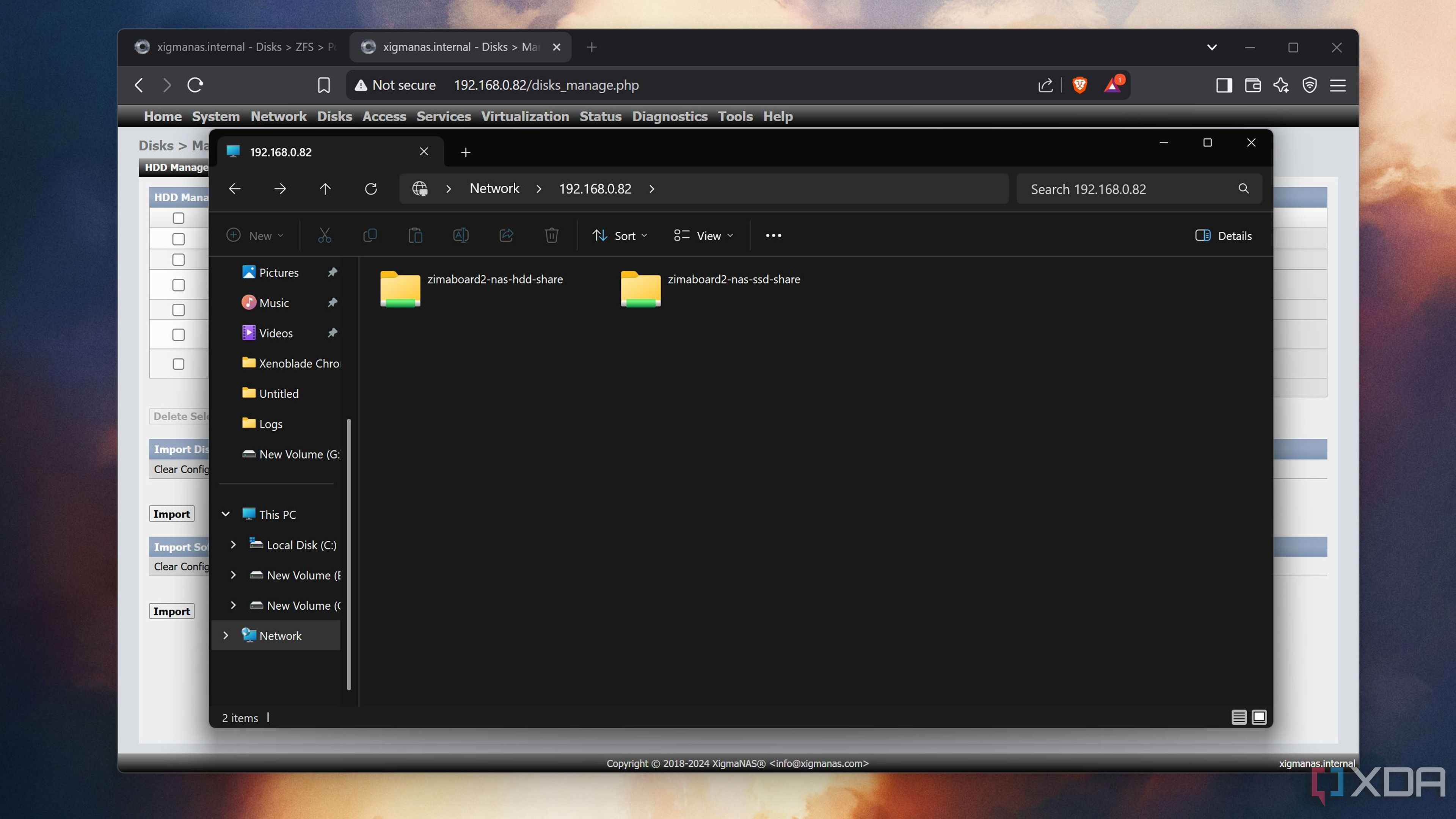 Accessing a XigmaNAS Samba share on Windows 11
