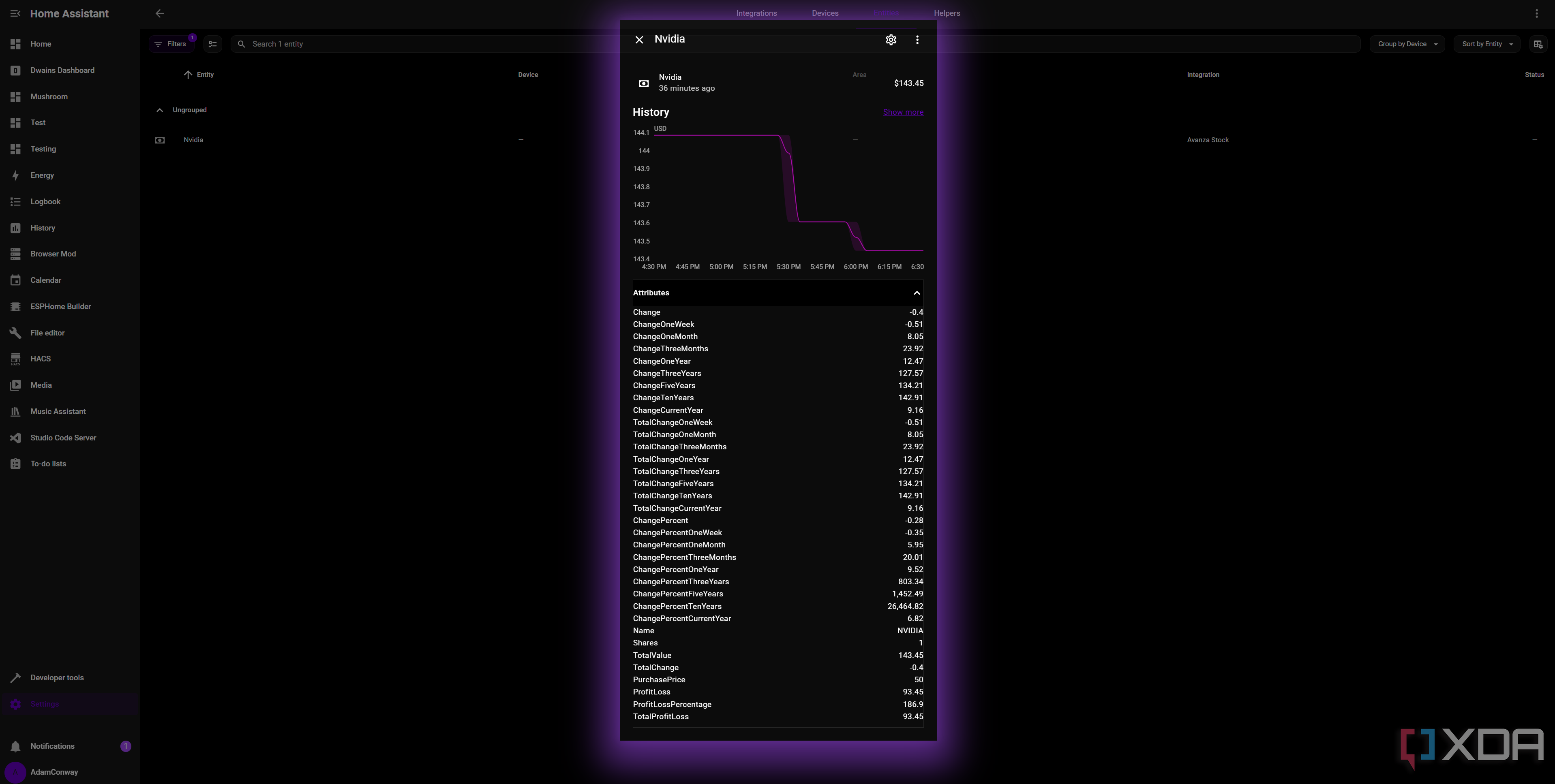 Avanza Stock tracking in Home Assistant