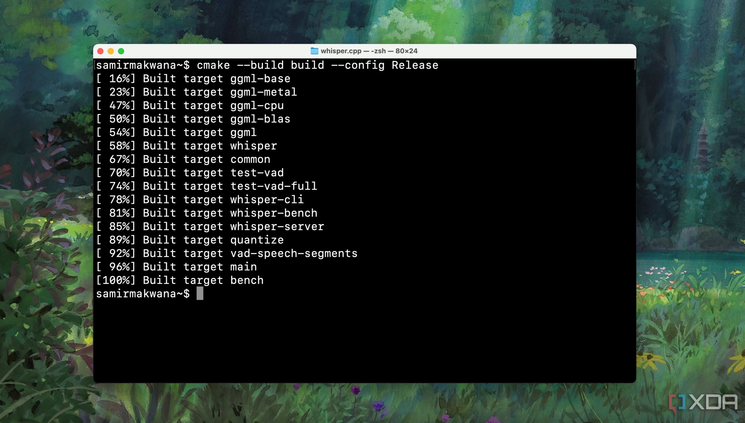 Building the cmake build release file of whisper-server