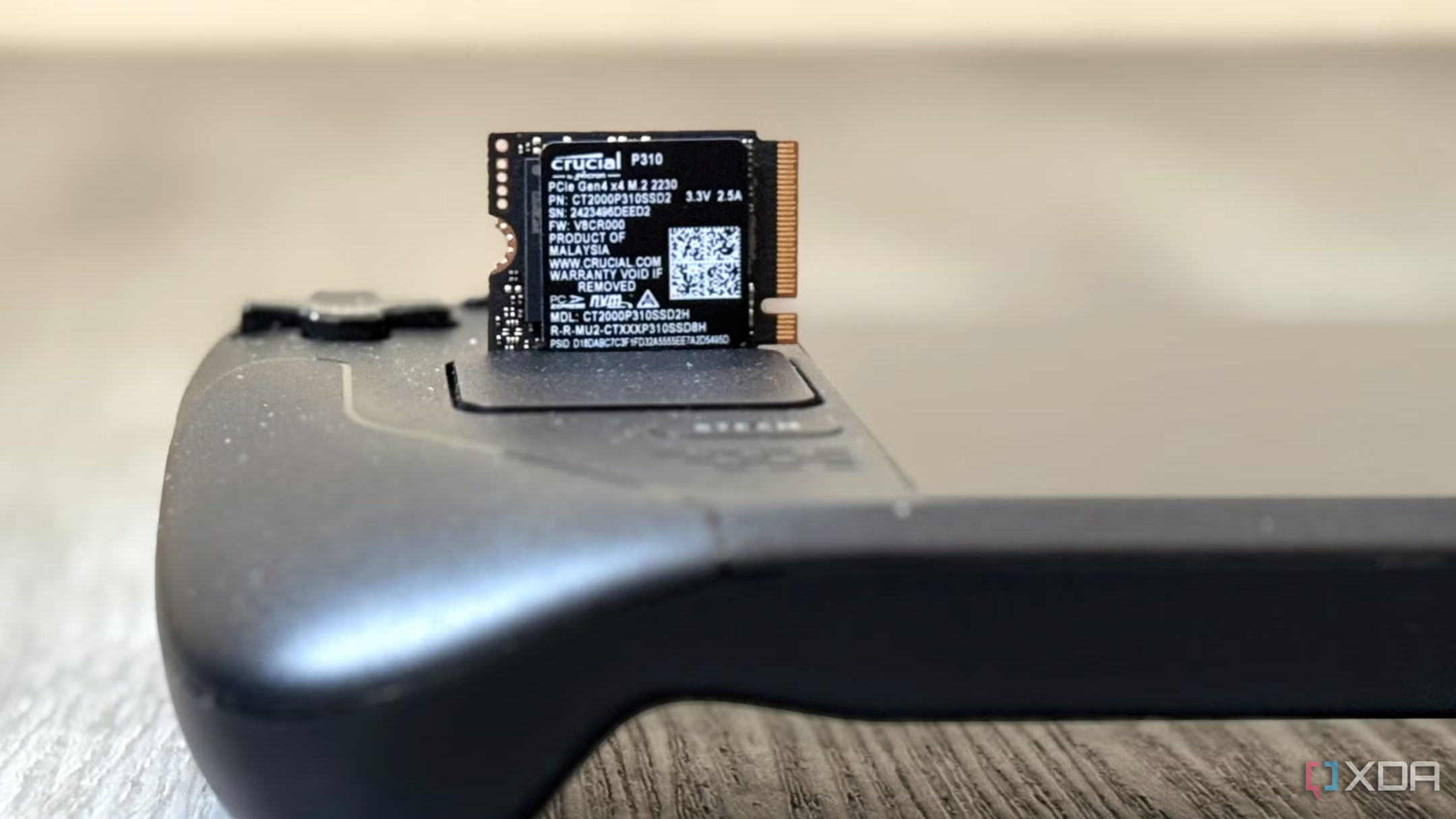 Crucial P310 SSD on Steam Deck