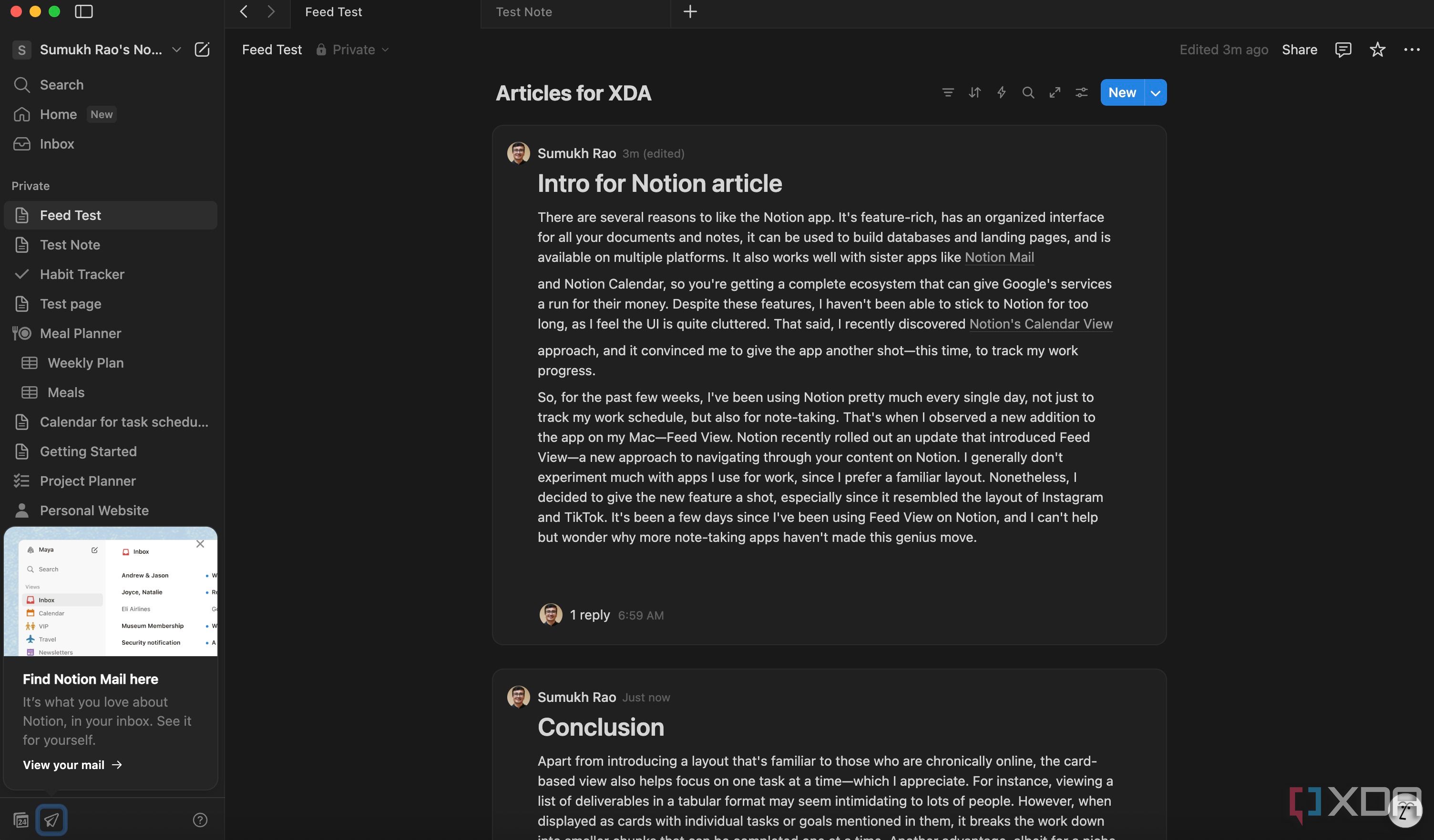 Creating a new Feed