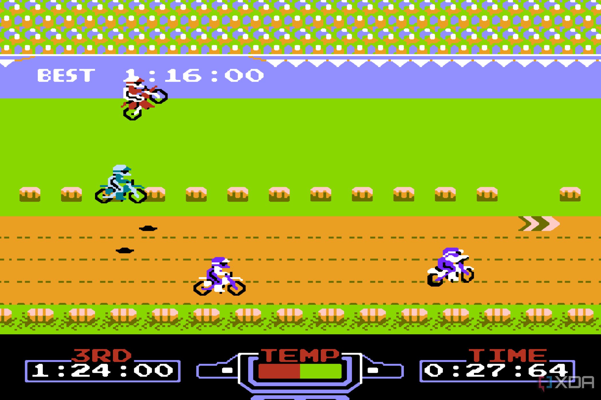 Excite Bike on the Nintendo Entertainment System.