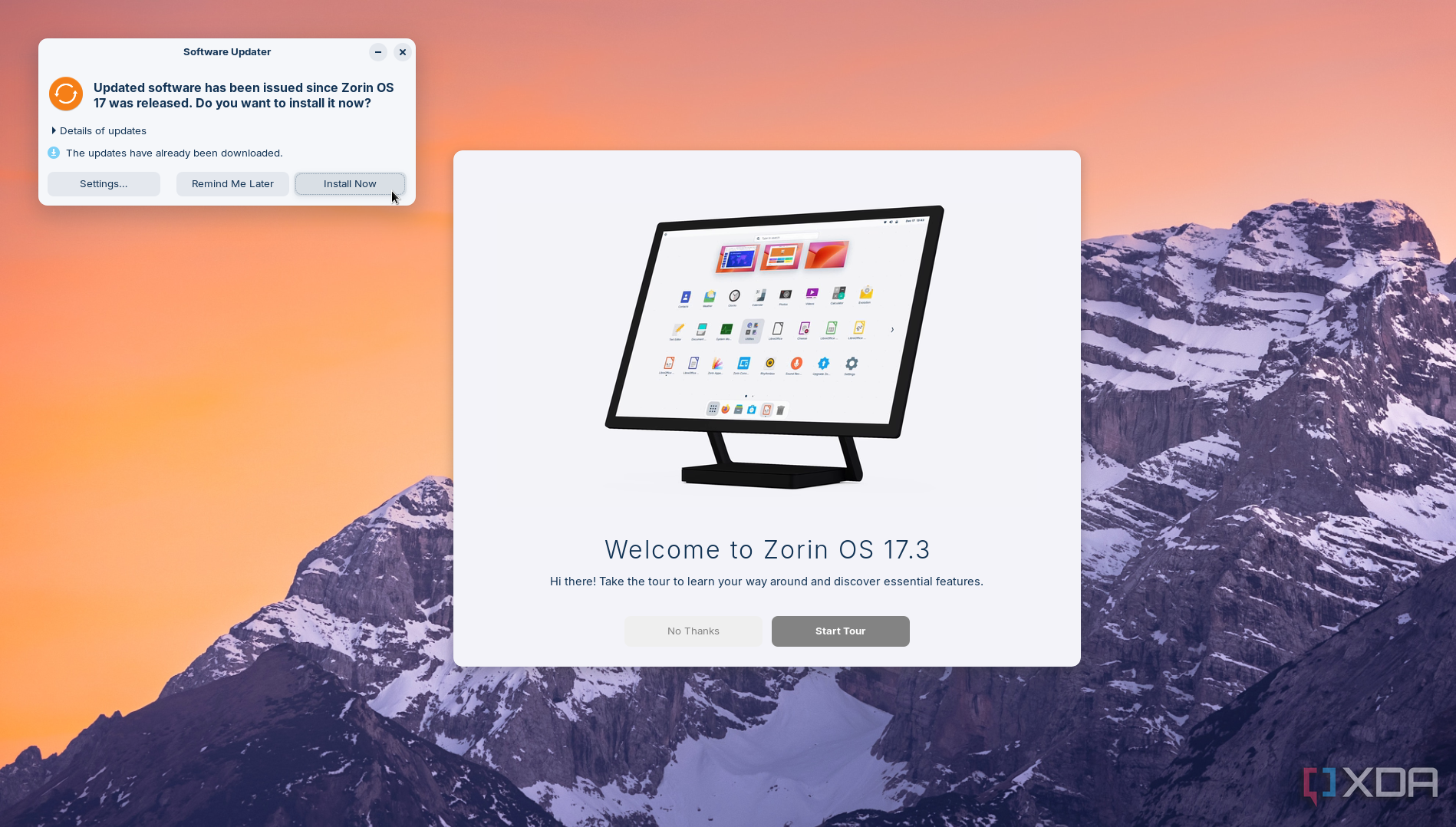 Setting up Zorin OS during install