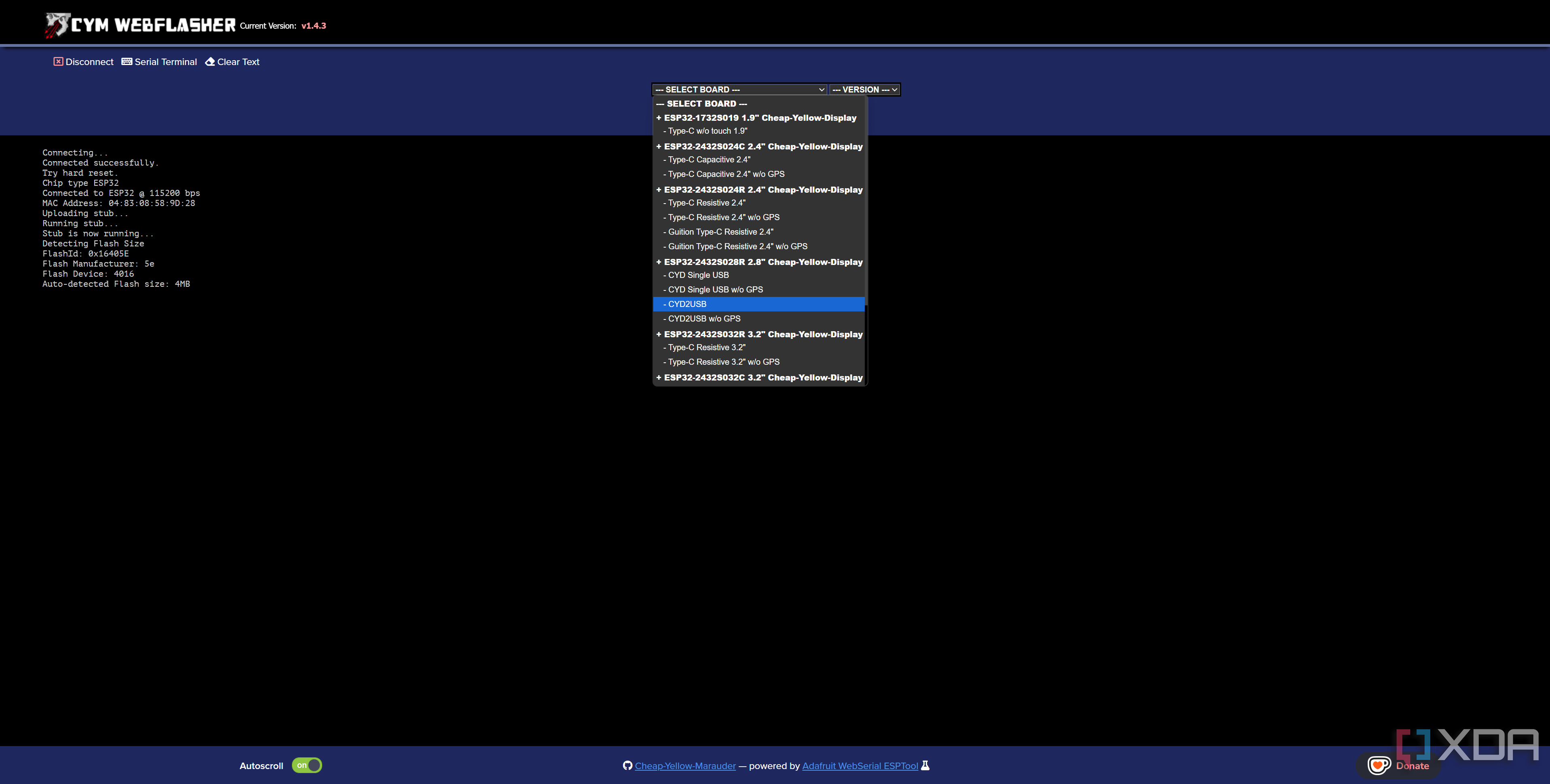 Installing ESP32 Marauder on the Cheap Yellow DIsplay