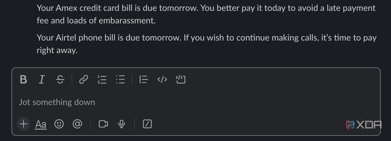 Messages for reminders on Slack using n8n
