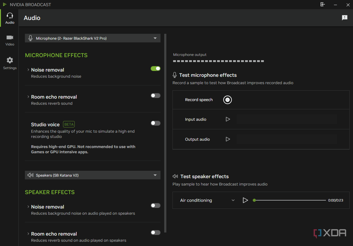 Nvidia broadcast app RTX Voice